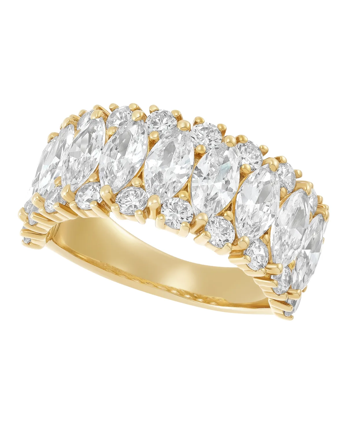 Igi Certified Lab Grown Diamond (4 ct. t.w.) Band Ring in 14k Yellow Gold by Macy's