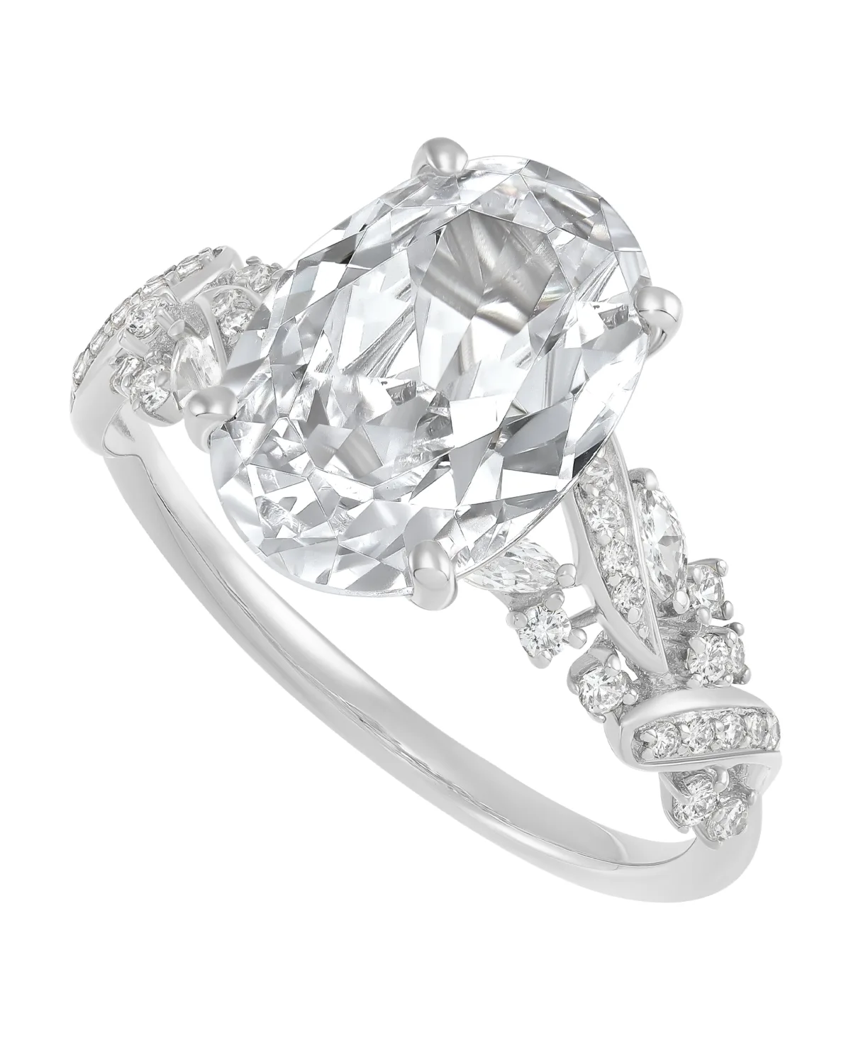 Igi Certified Lab Grown Diamond (4-3/8 ct. t.w.) Ring in 14k Yellow & White Gold