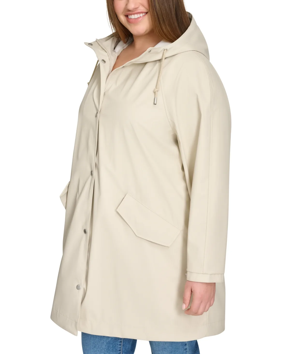 Raglan-Sleeve Hooded Rain Jacket by Levi's