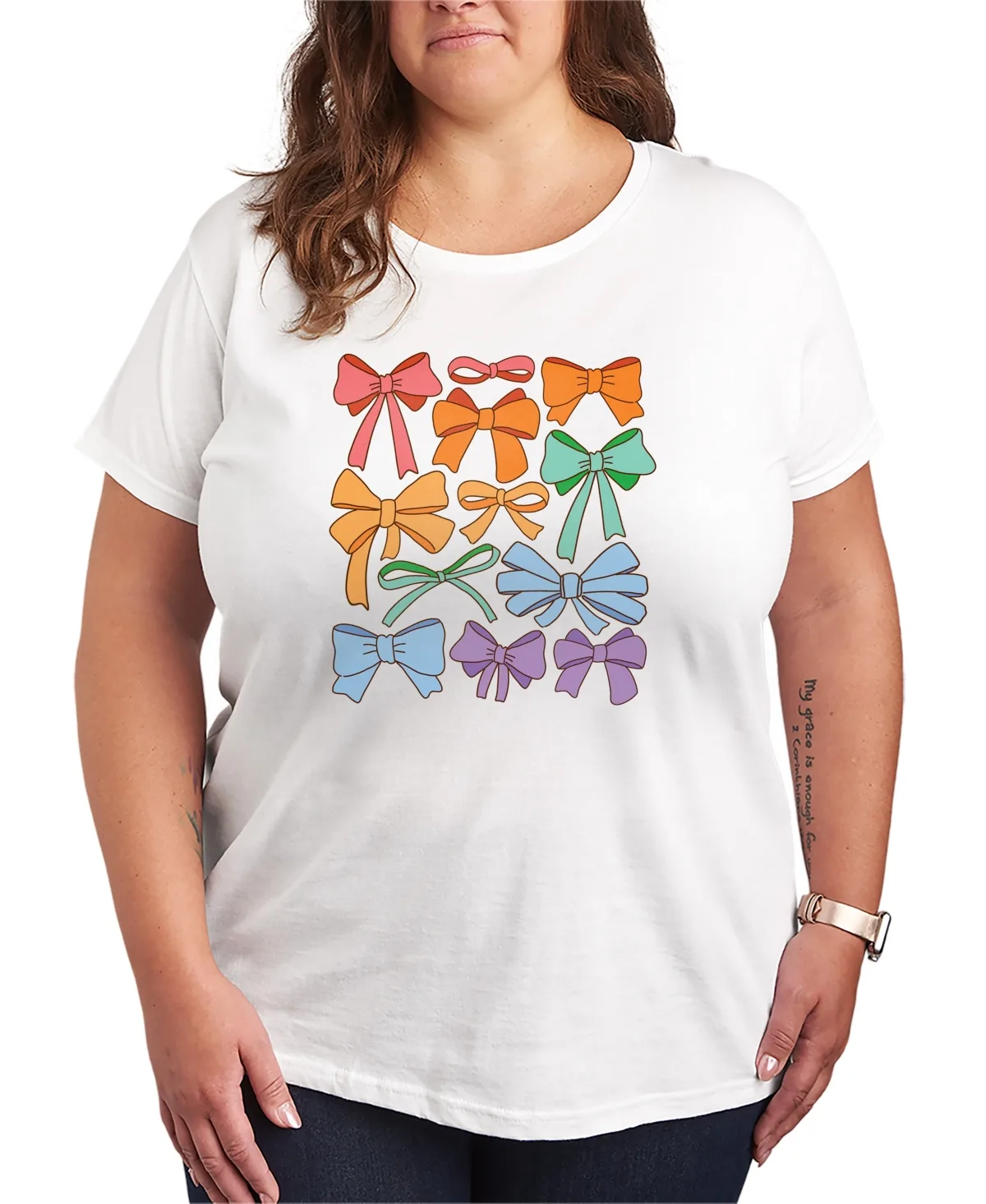 Instant Message Pride Coquette Bows Short-Sleeve Graphic T-Shirt by Hybrid Apparel