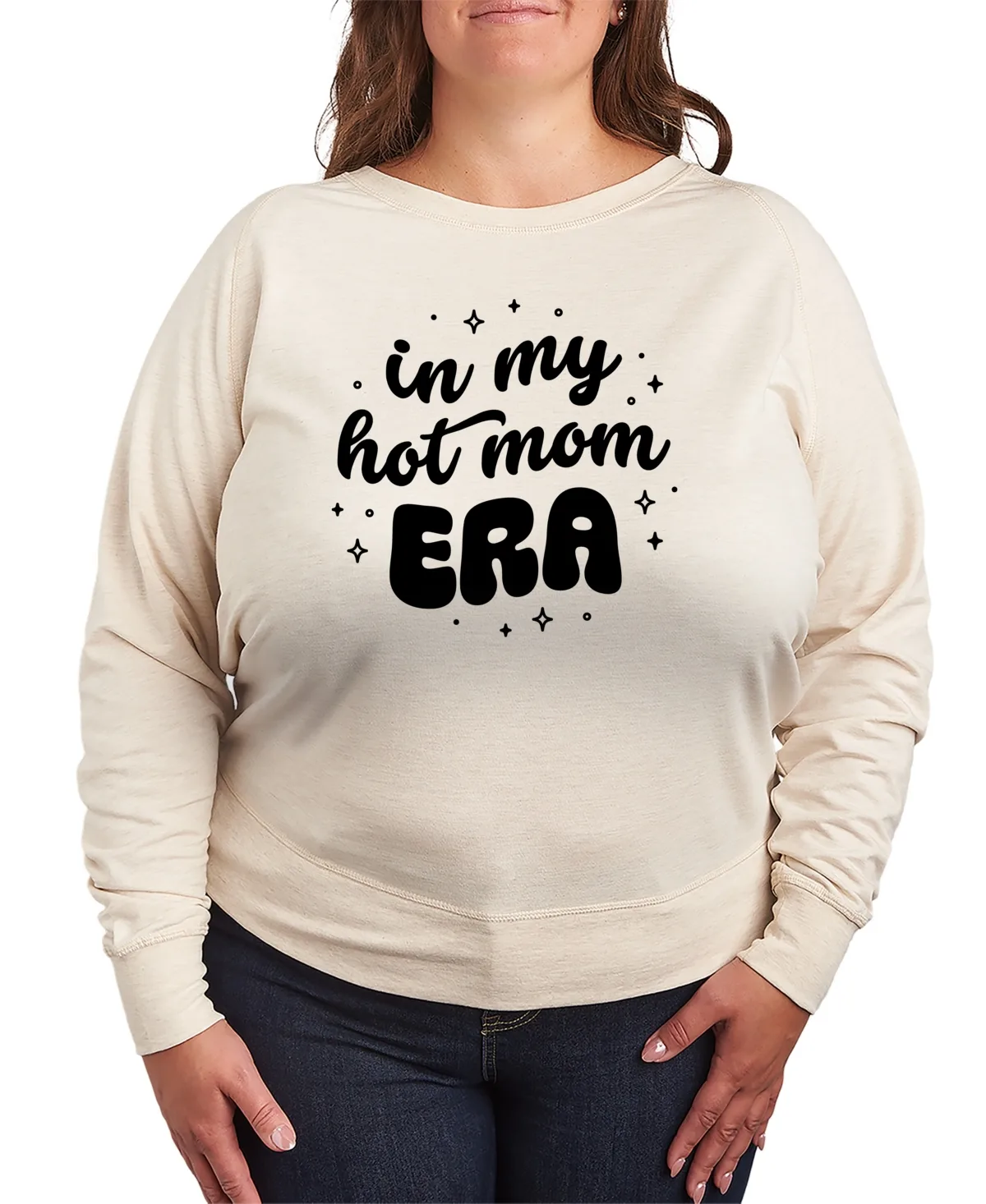 Instant Message in My Hot Mom Era French Terry Long-Sleeve T-Shirt by Hybrid Apparel