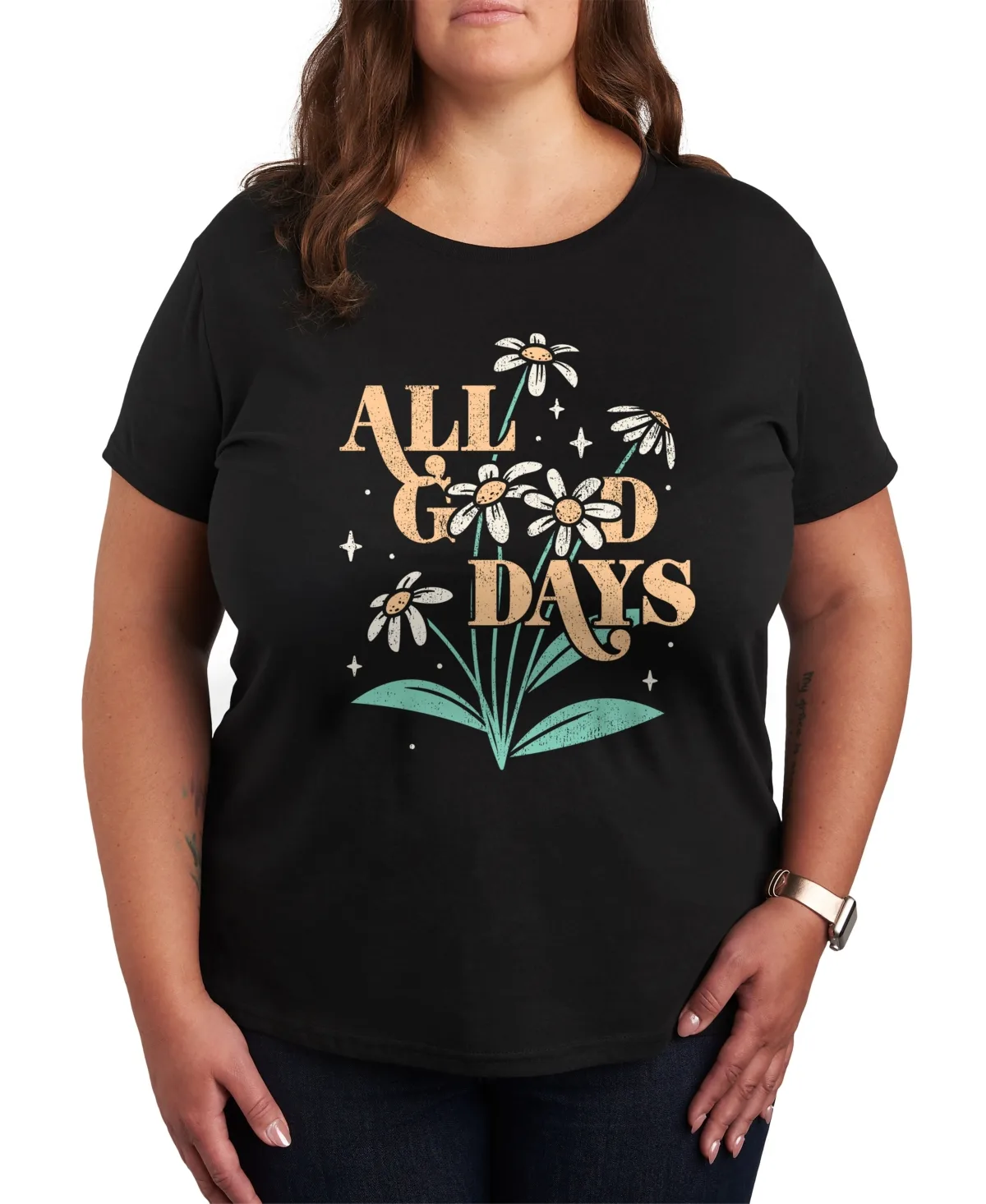 All Good Graphic Crew Neck T-Shirt by Hybrid Apparel