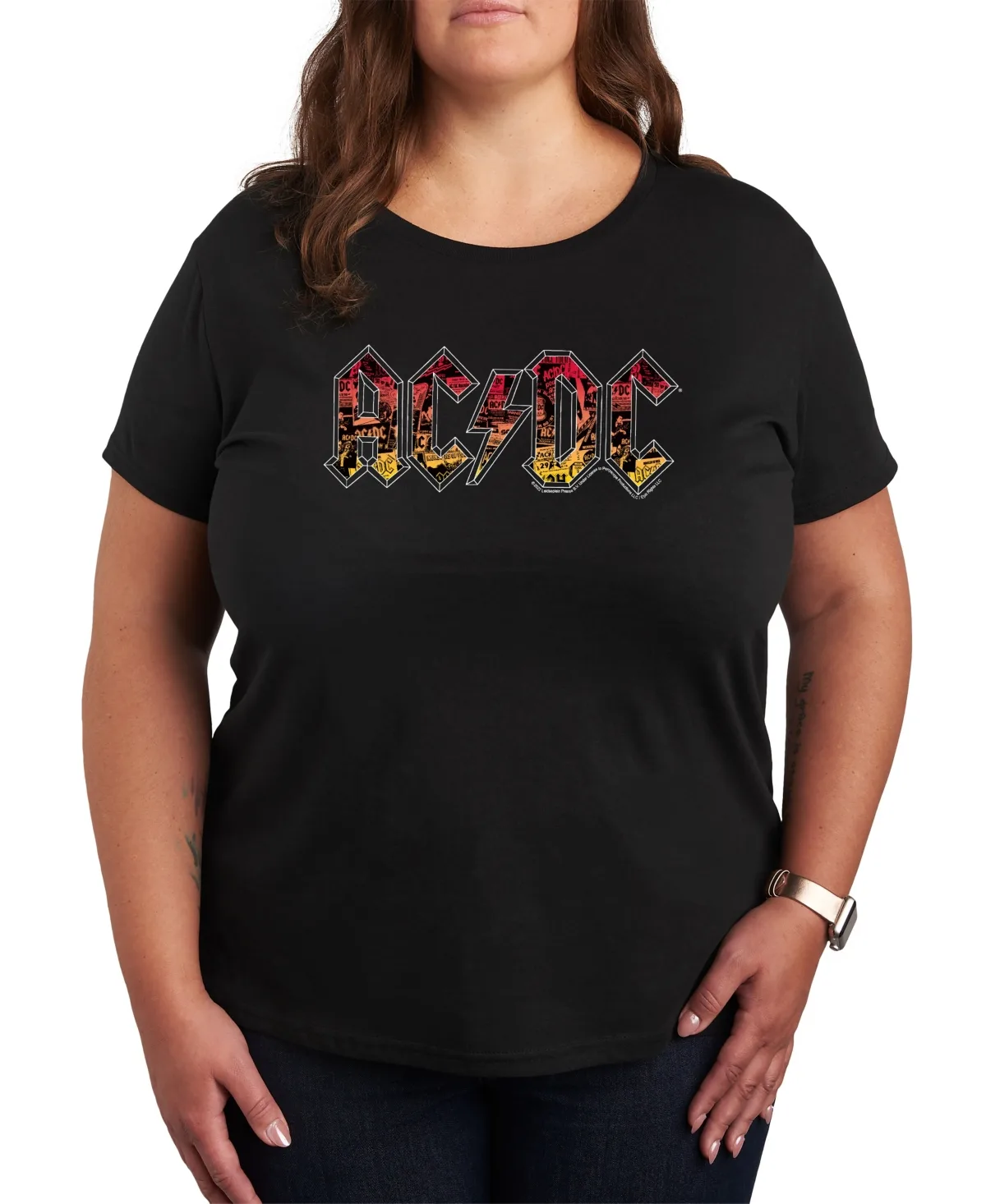 Acdc Logo Graphic Pullover T-Shirt by Hybrid Apparel