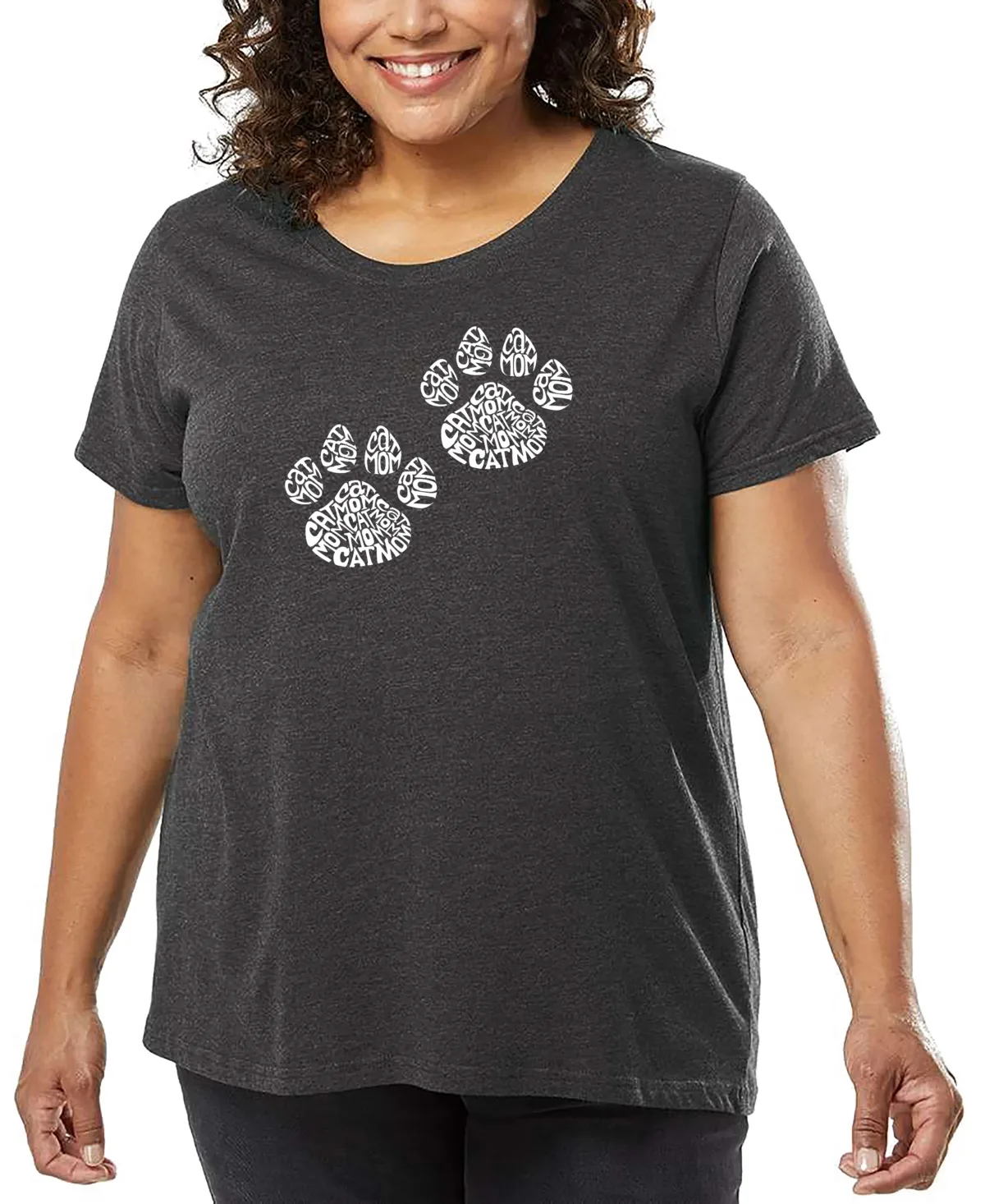 Cat Mom Word Art T-Shirt by La Pop Art