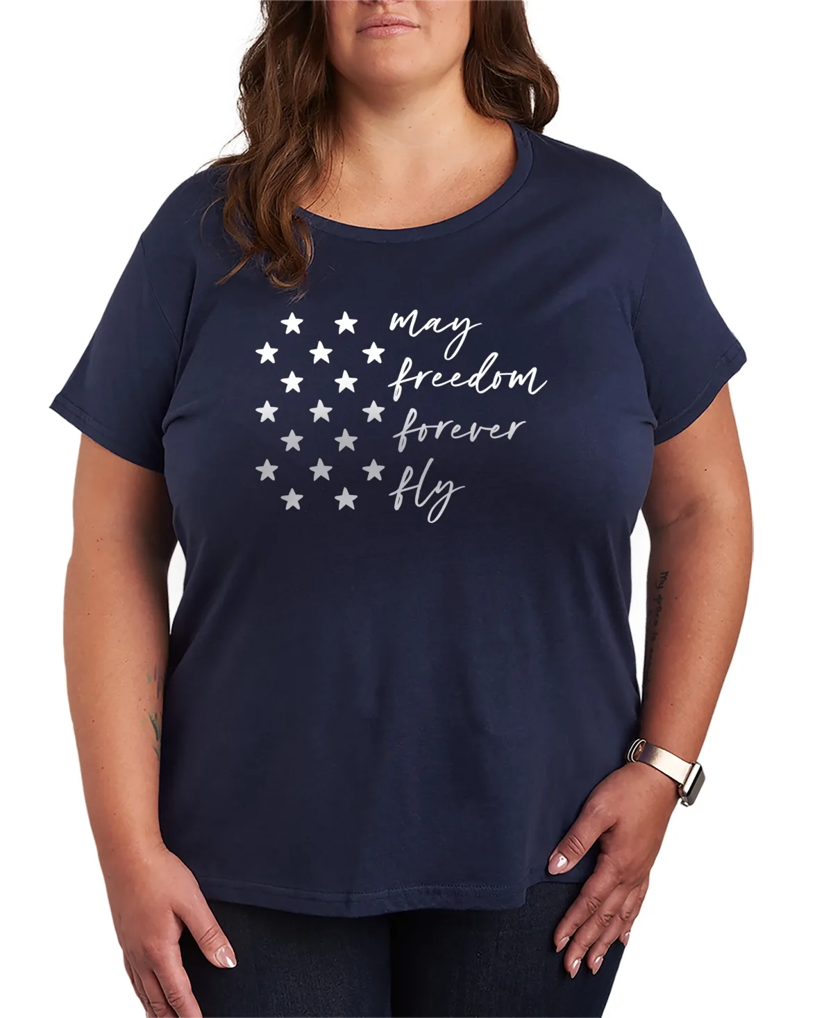 Instant Message May Freedom Fly Forever Short-Sleeve Graphic T-Shirt by Hybrid Apparel