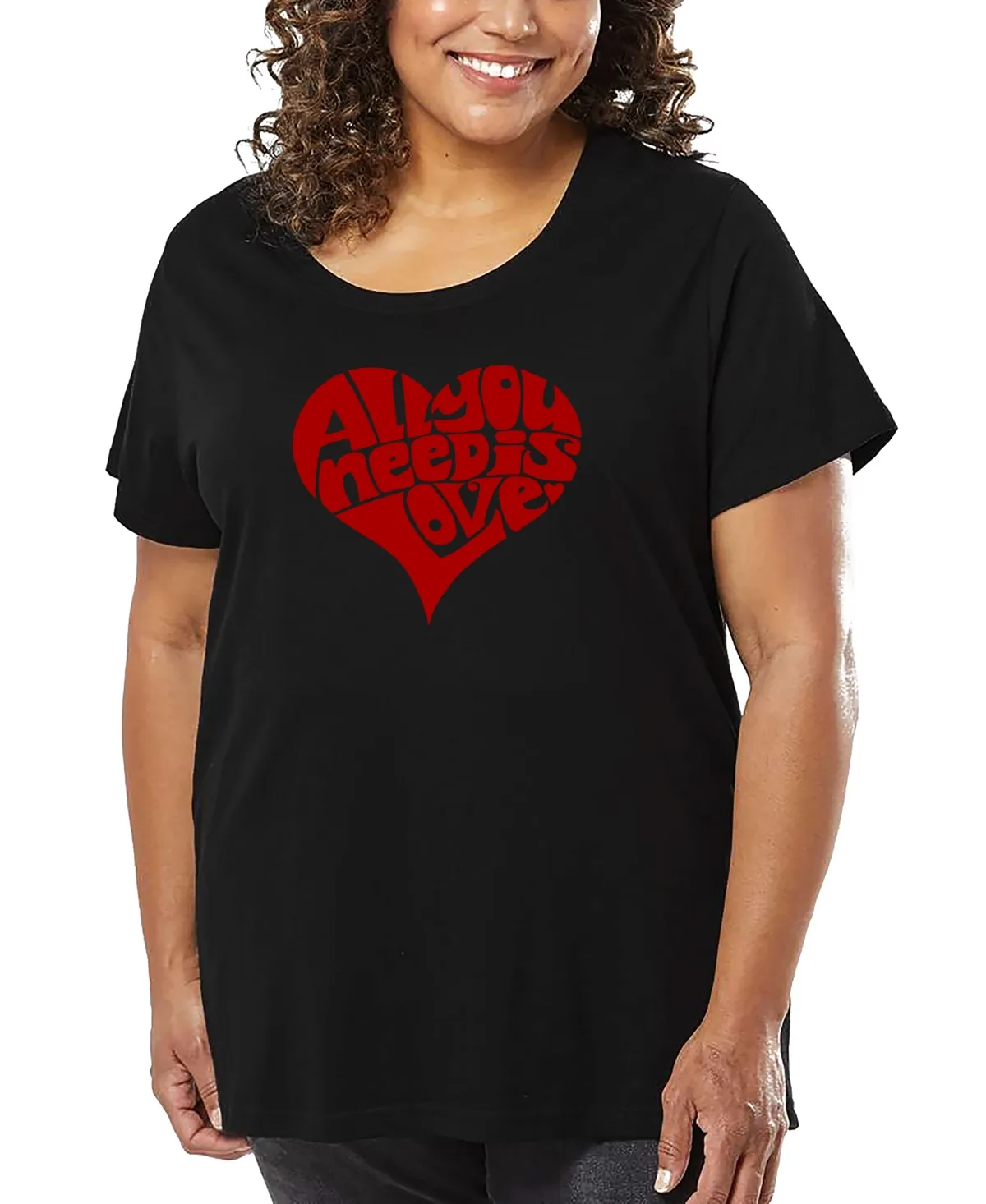 All You Need Is Love Word Art T-Shirt by La Pop Art