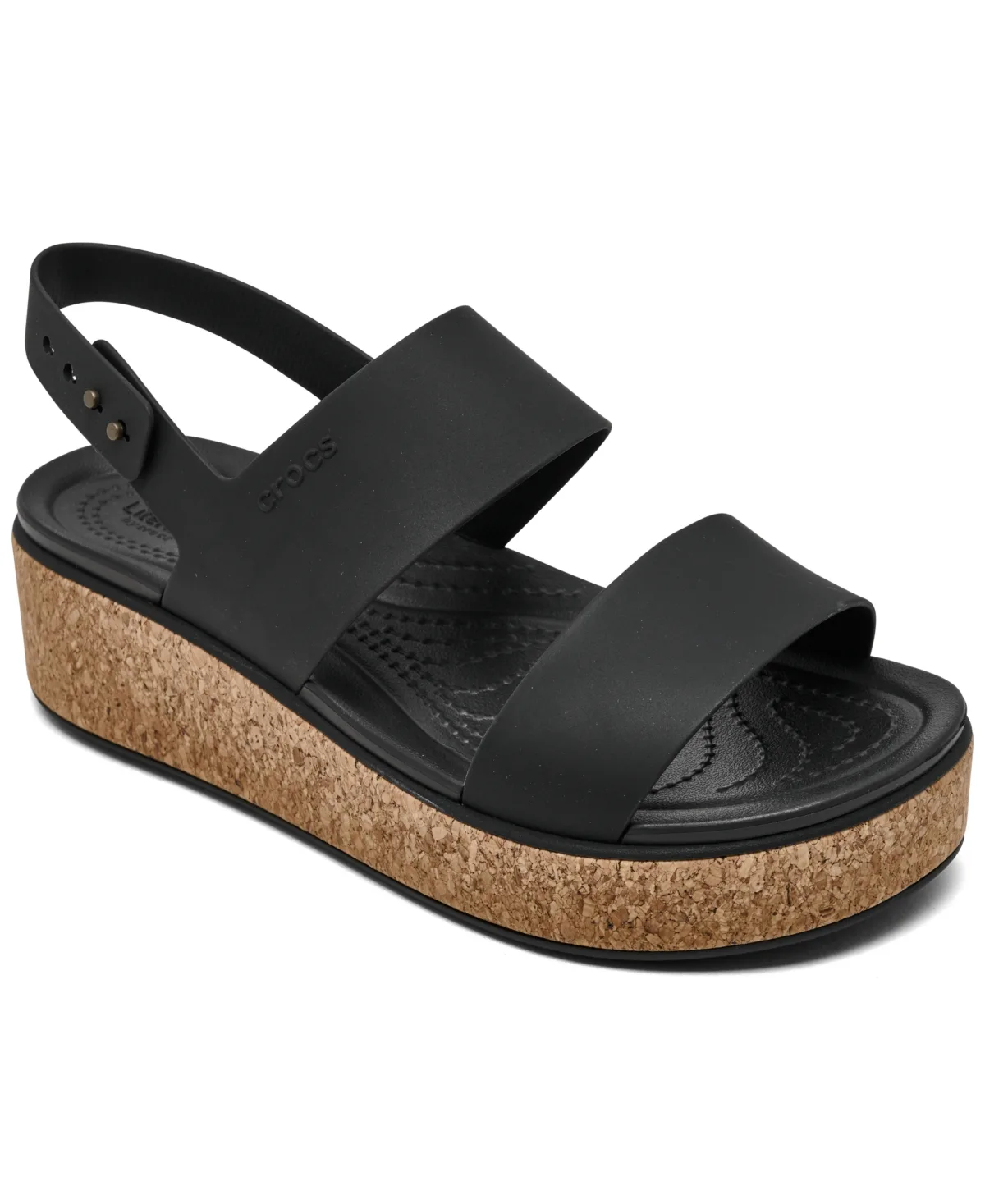 Brooklyn Cork Low Wedge Sandals by Crocs