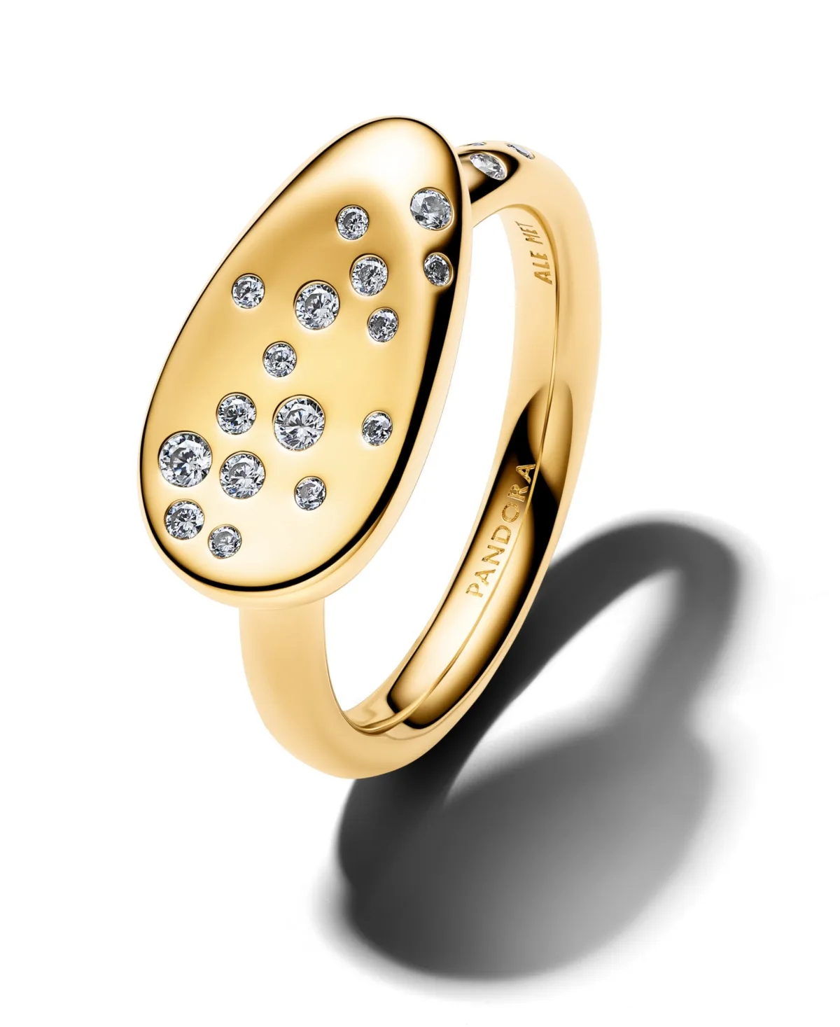 Small Stone-Set Oval Signet Ring by Pandora