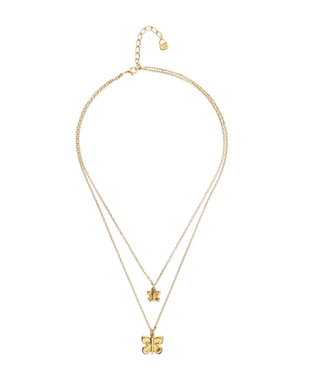 18k Gold Metal Alloy Big Butterfly Necklace by Unode50