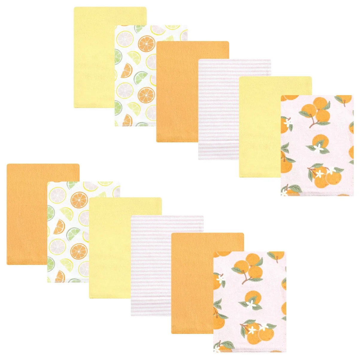 Cotton Flannel Burp Cloths Bundle by Hudson Baby