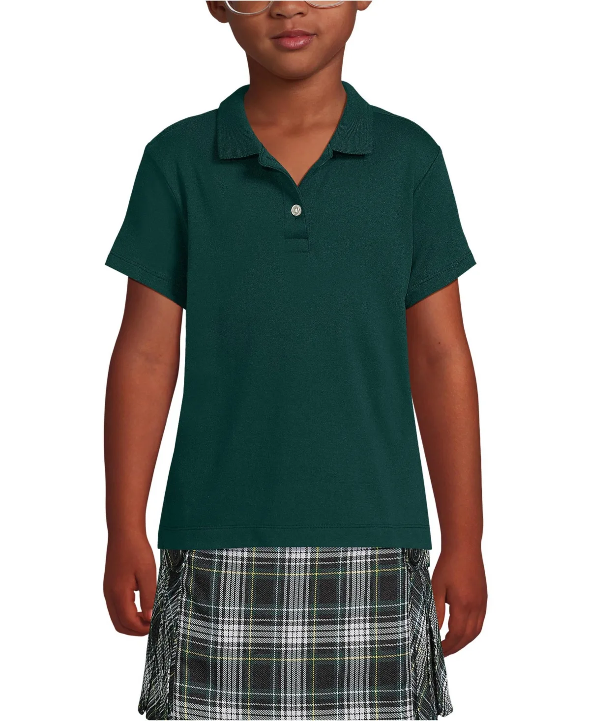 Short Sleeve Feminine Fit Interlock Polo Shirt by Lands' End