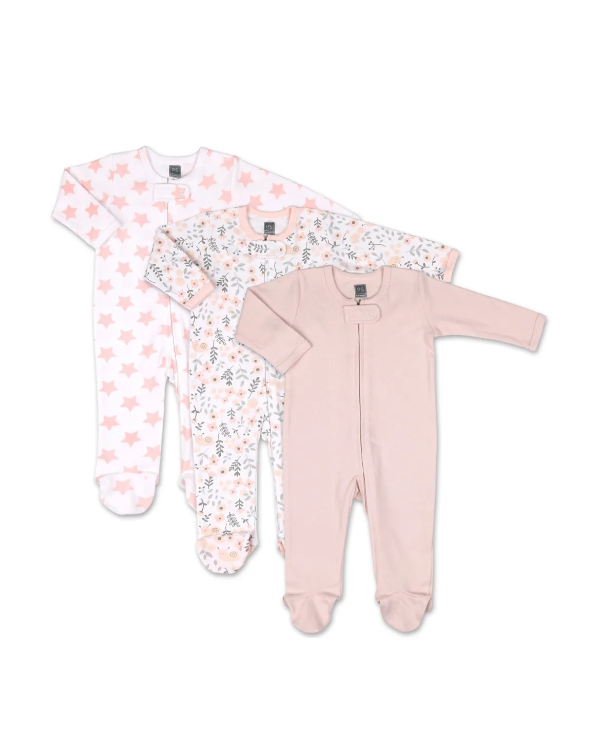Sleep N Play Footed Pajamas, 3 Pack by The Peanutshell