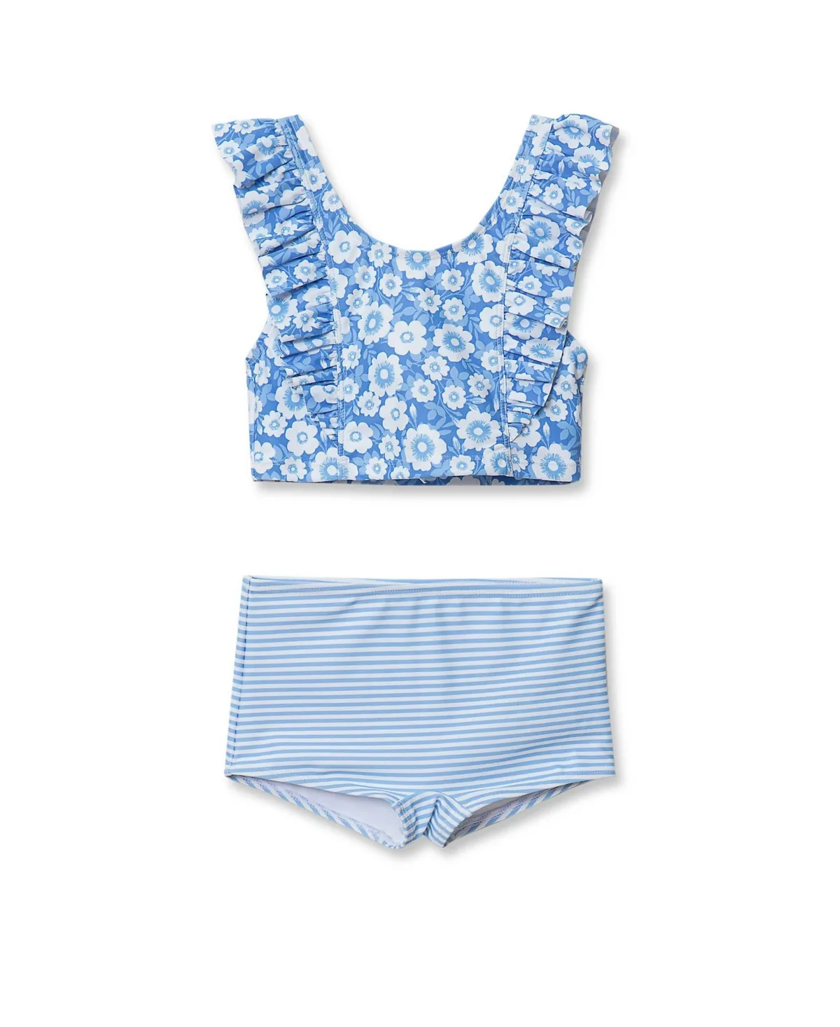 Chlorine Resistant Ruffle Tankini Swimsuit Set by Lands' End