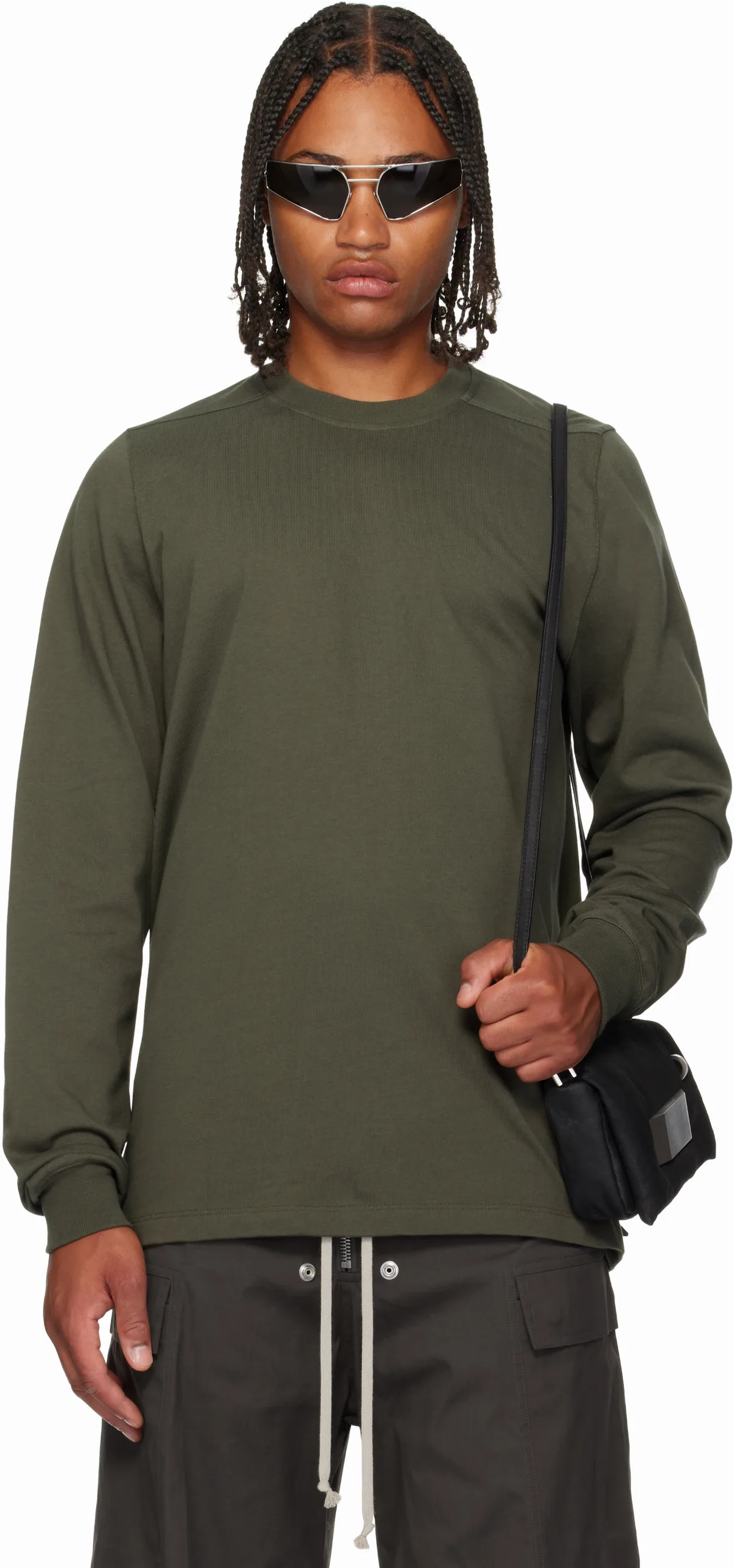 Khaki Concordians Short Crewneck LS T-shirt