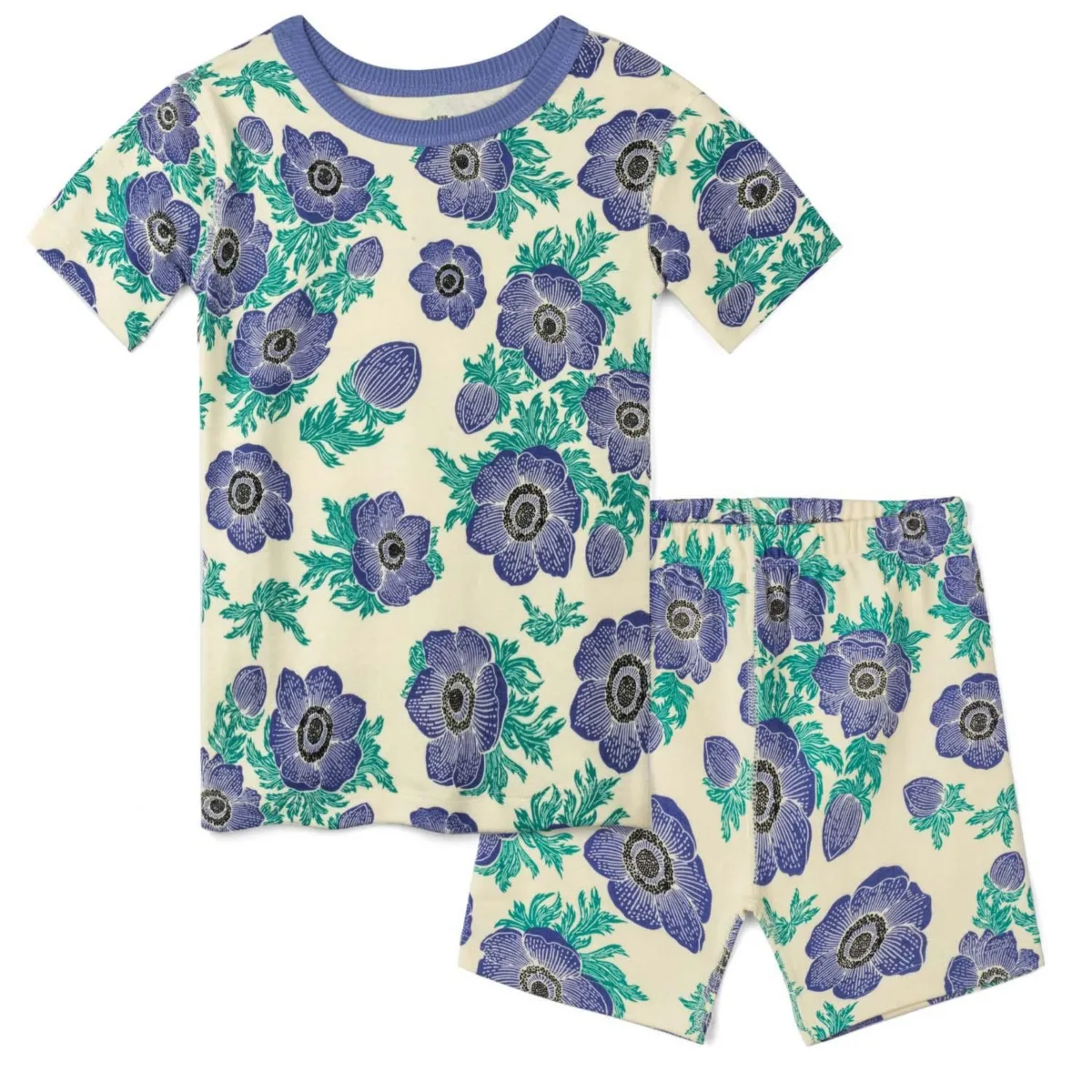 Fair Trade 100% Organic Cotton Tight Fit Shortie Pajamas Set by Mightly