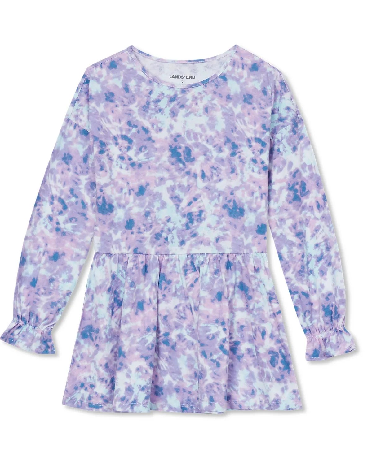 Long Sleeve Ruffle Tunic Top by Lands' End