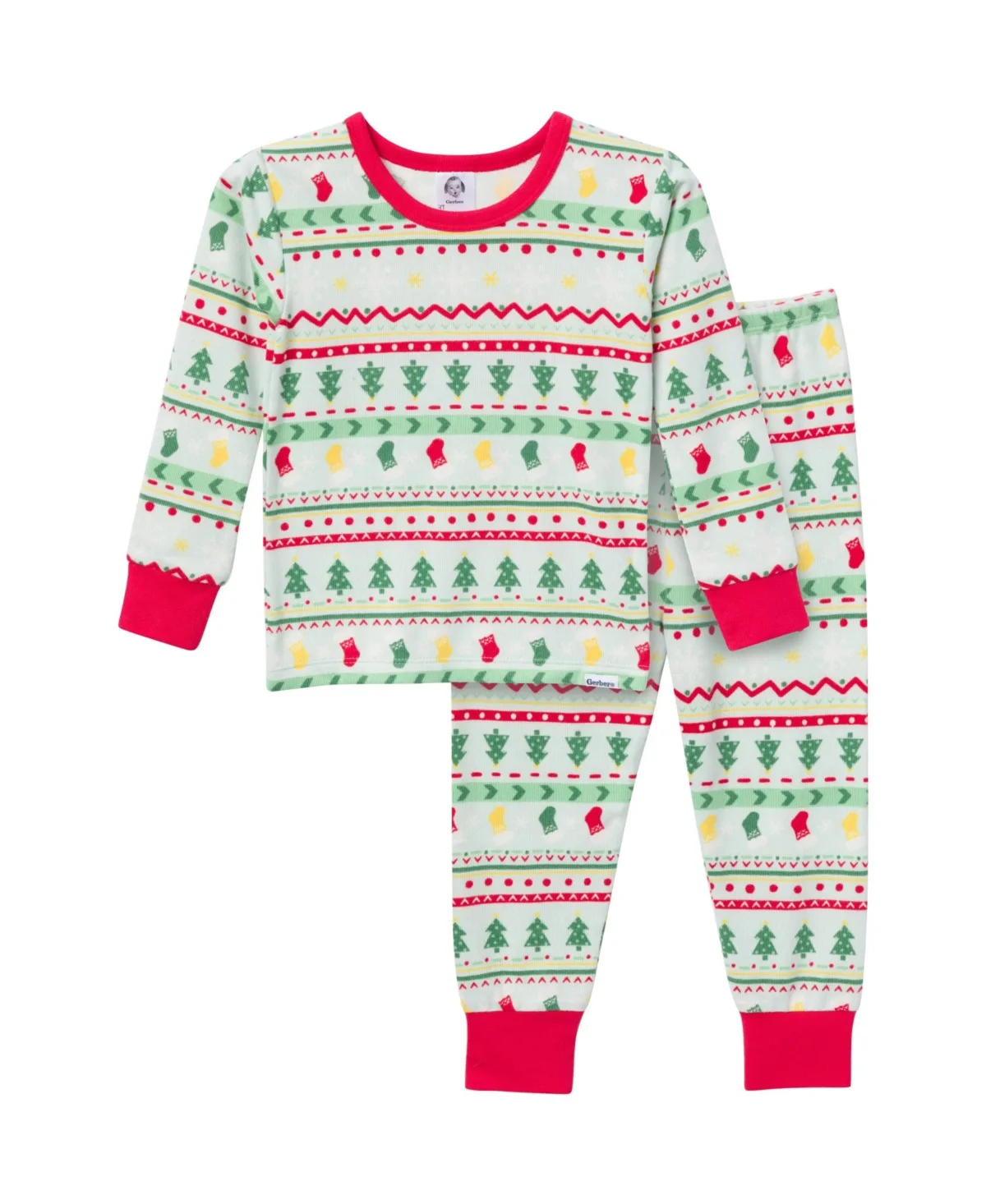 Holiday Family Pajamas Neutral Two Piece Pajamas by Gerber