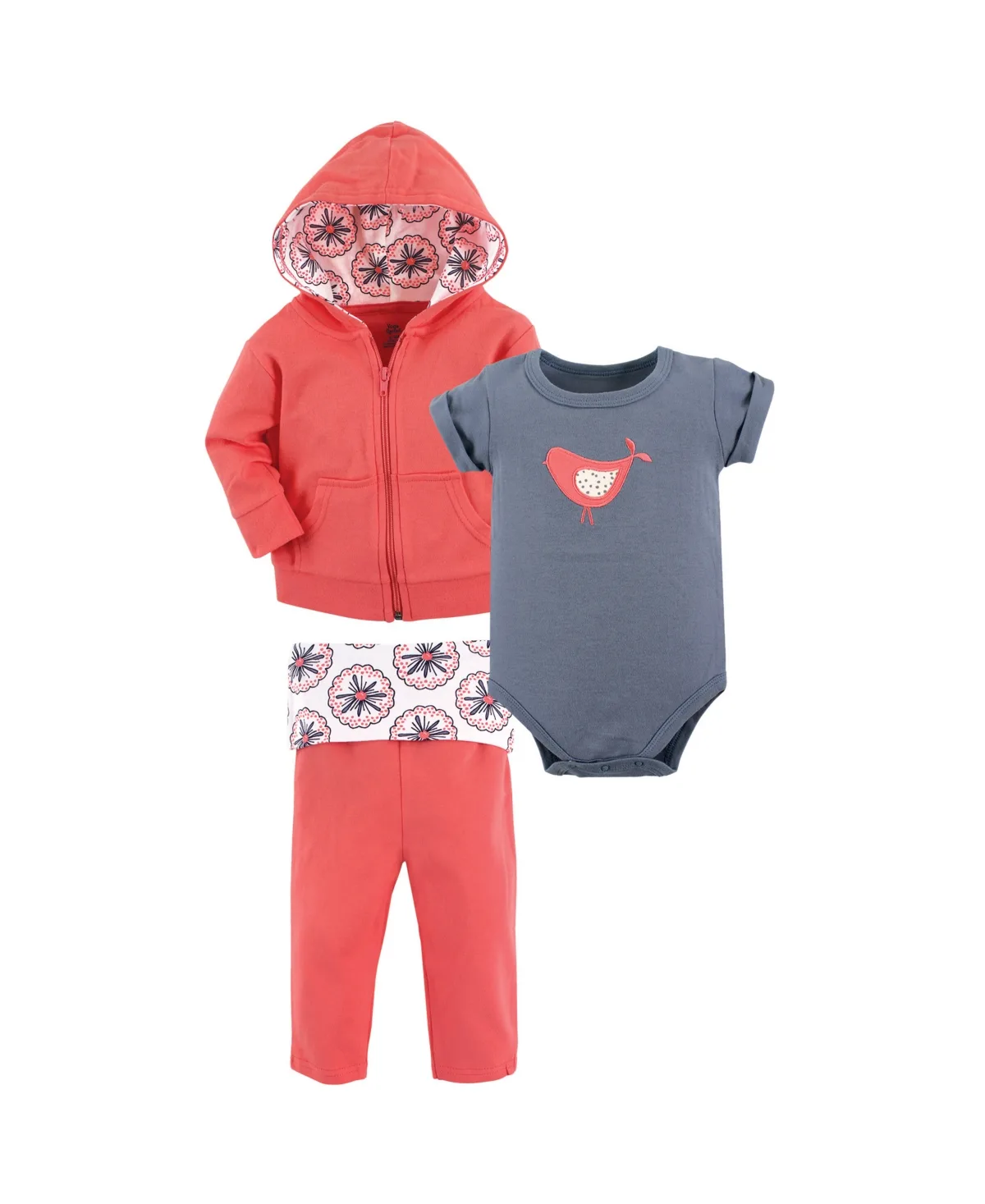 Cotton Hoodie, Bodysuit or Tee Top, and Pant by Yoga Sprout