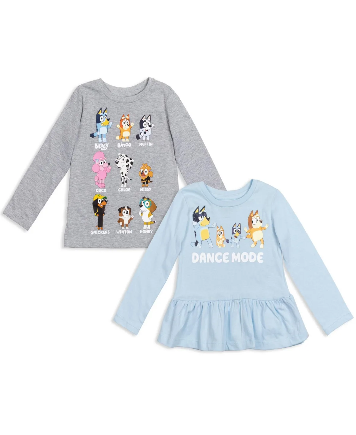 Bluey Winton Snickers Honey Muffin Bandit Dad Chili Mom Missy Chloe Coco Bingo 2 Pack T-Shirts by Bluey
