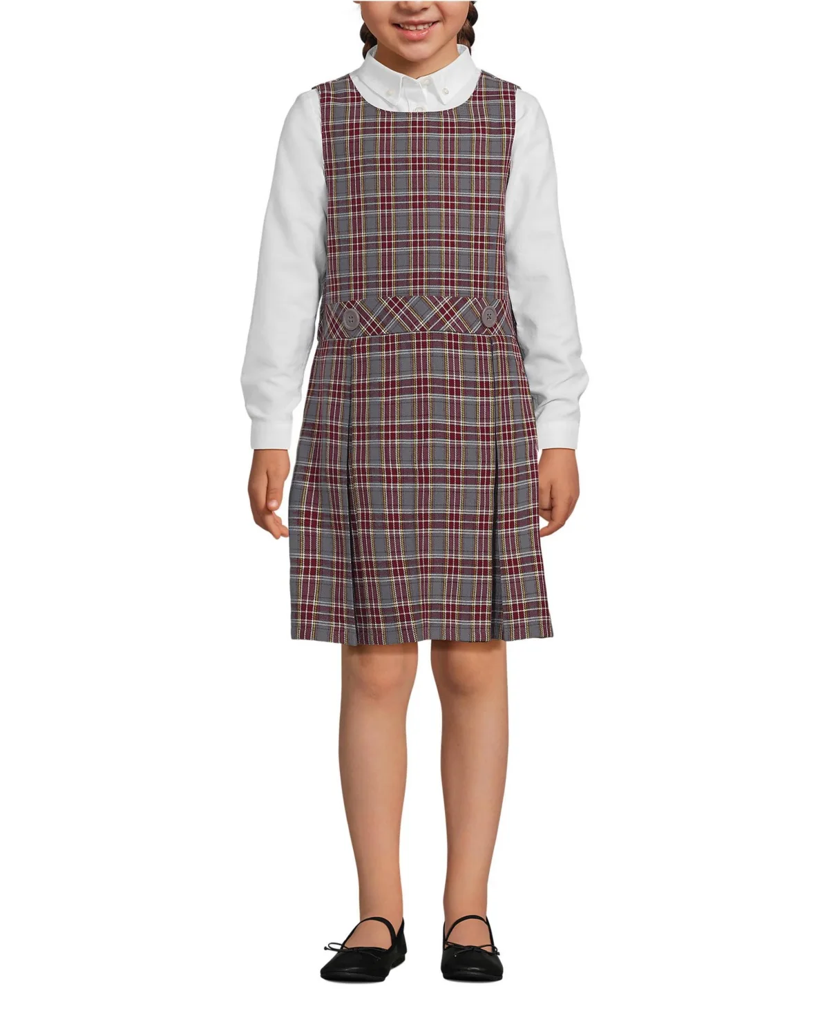 School Uniform Plaid Jumper Top of Knee by Lands' End