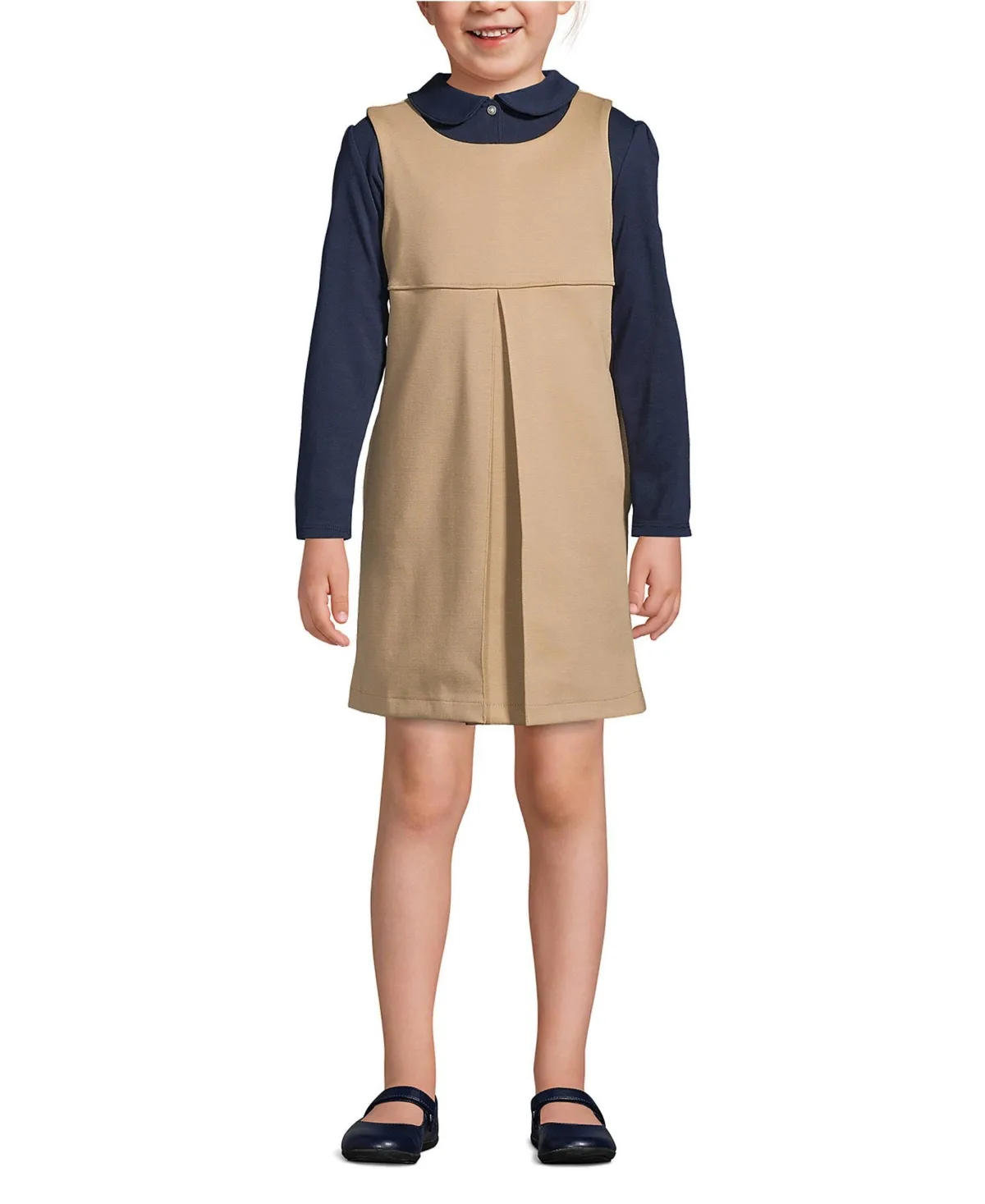 Ponte Pleat Jumper Top of Knee by Lands' End