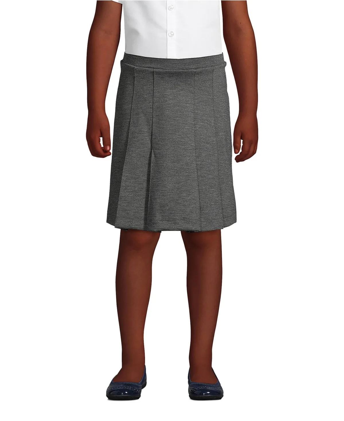 Ponte Pleat Skirt Top of Knee by Lands' End