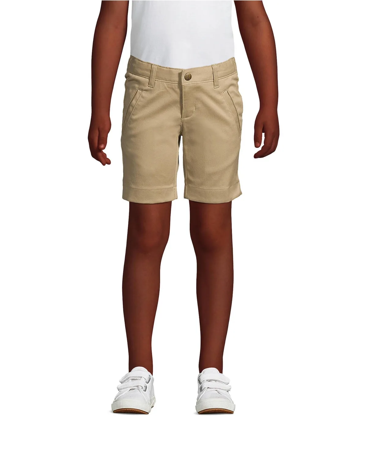 School Uniform Stretch Chino Bermuda Shorts by Lands' End