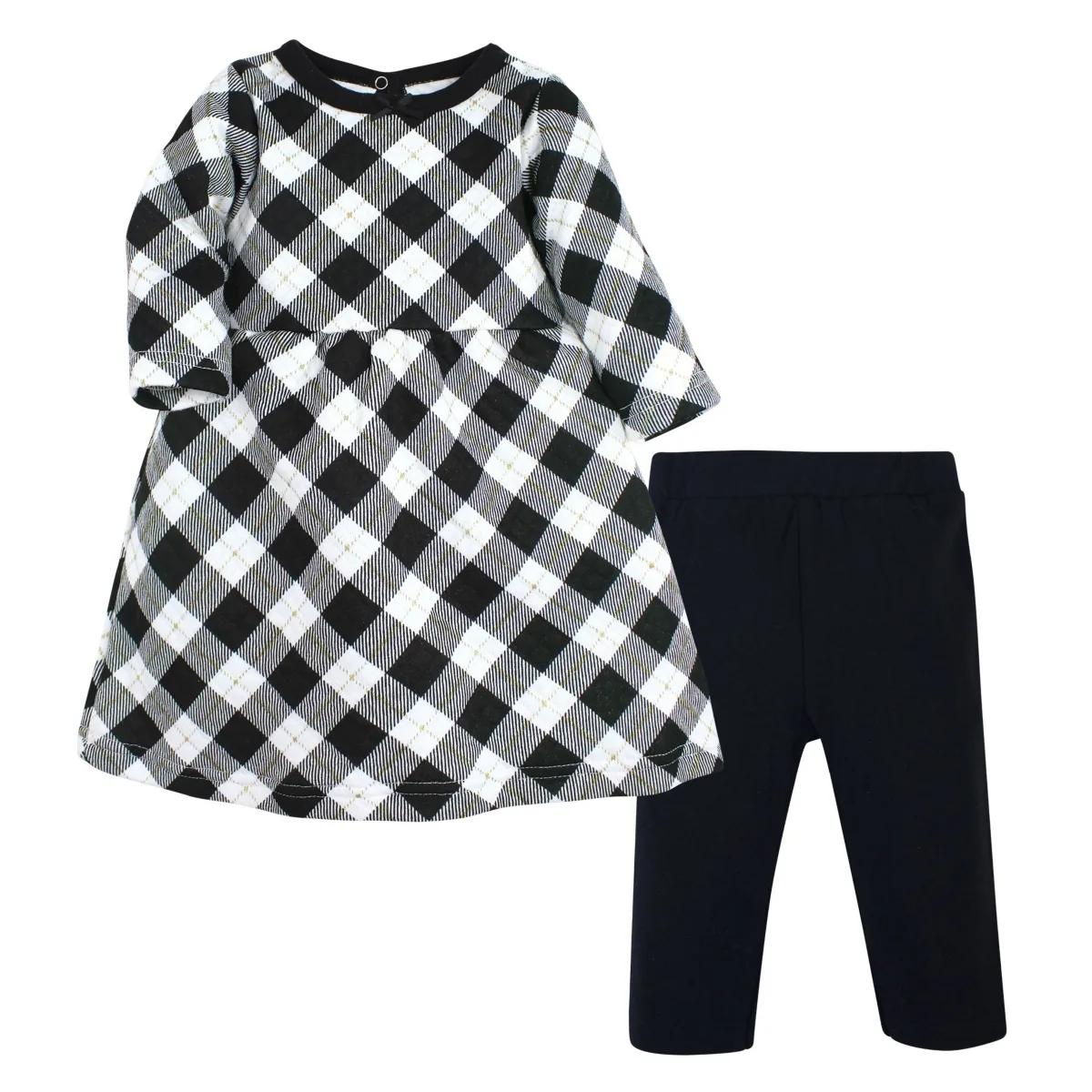Quilted Cotton Dress and Leggings by Hudson Baby