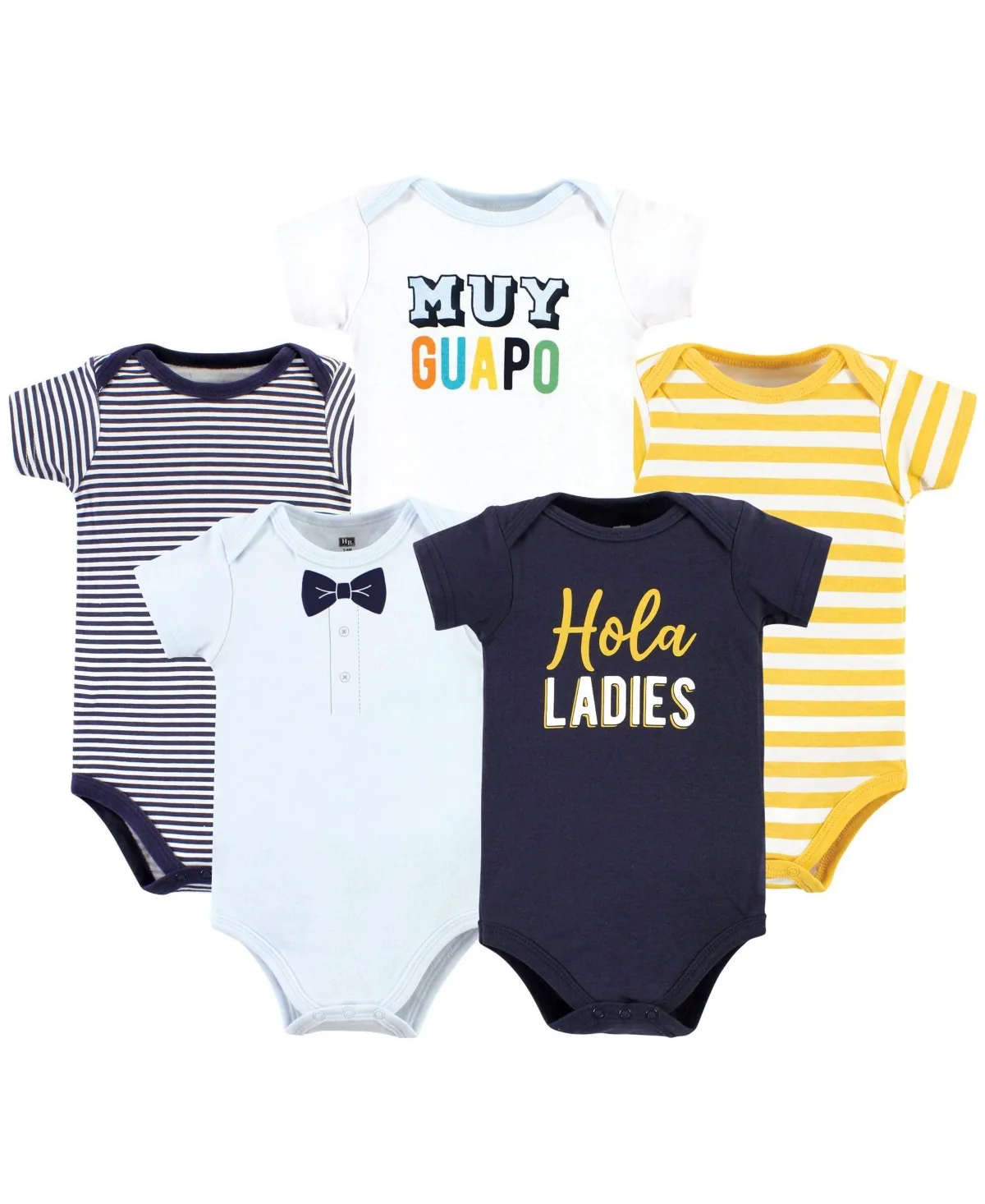 Essential Cotton Bodysuits 5-Piece Set by Hudson Baby