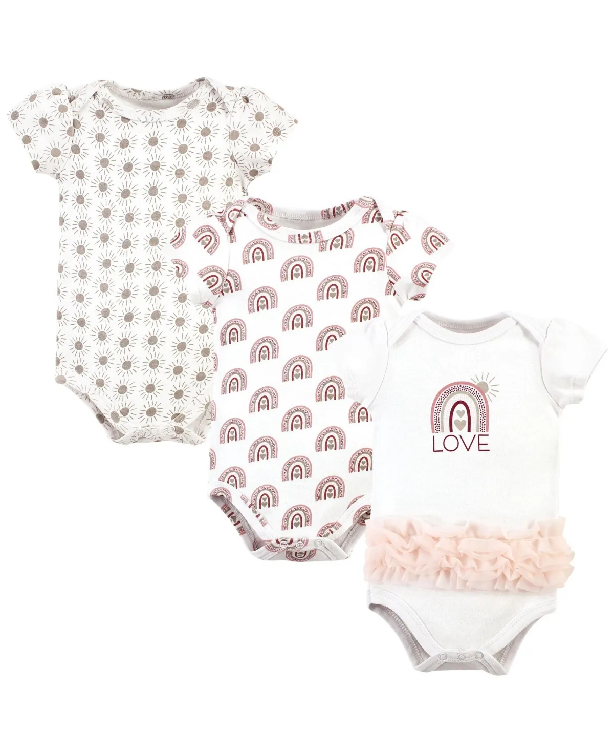 Hudson Cotton Bodysuits 3-Pack by Hudson Baby