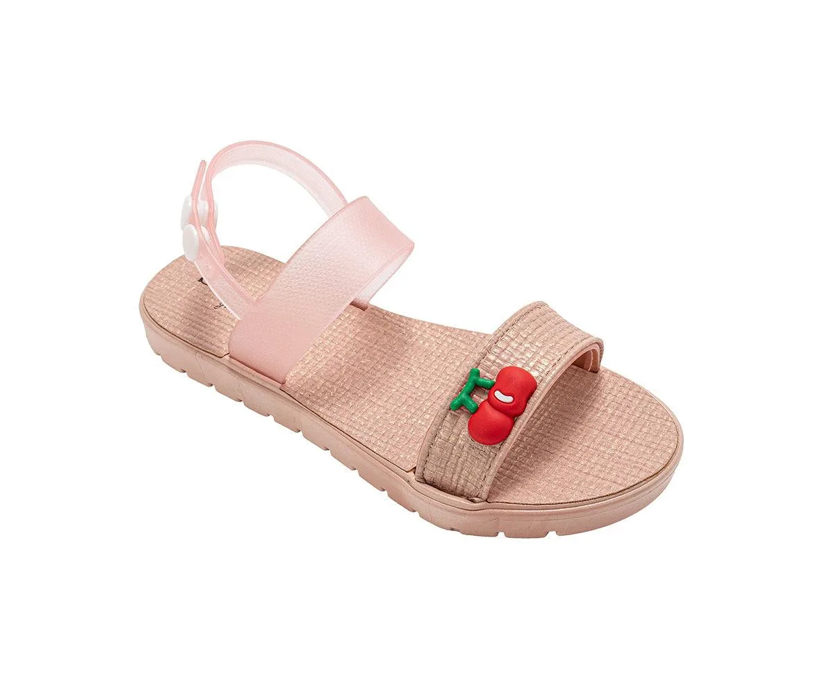 Cute Fashion Flat Sandals with Fruit Charms and Ankle Strap by Bebe