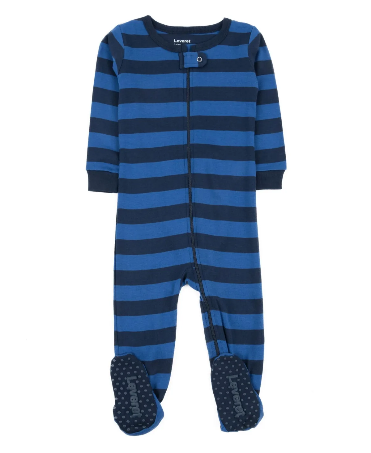 Matching Family Footed Cotton Striped Pajamas by Leveret