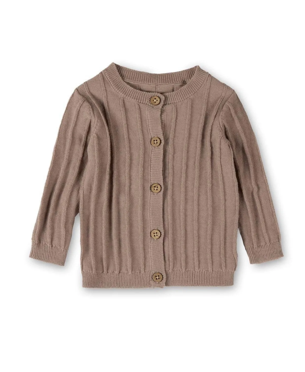 3D Knit 100 Percentage Cotton Ribbed Long-Sleeve Cardigan by Memoi