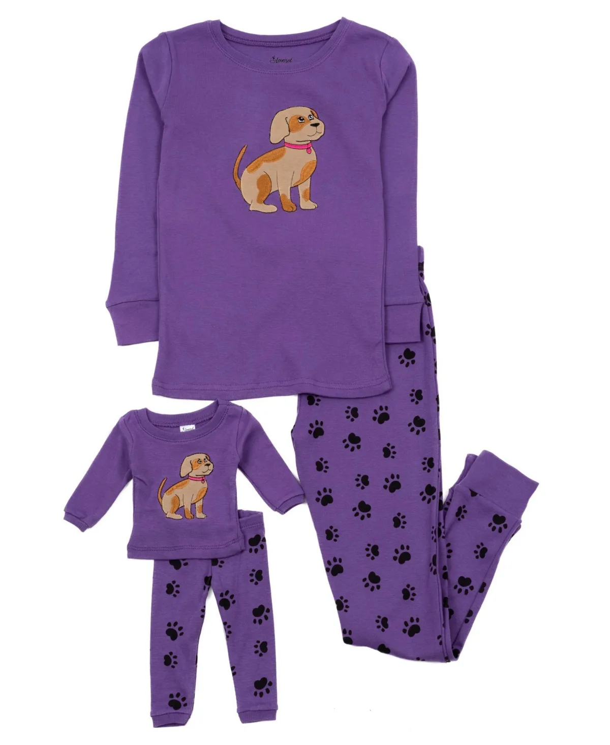 Matching Doll 100% Cotton Long Sleeve Animal Print Pajamas by Leveret