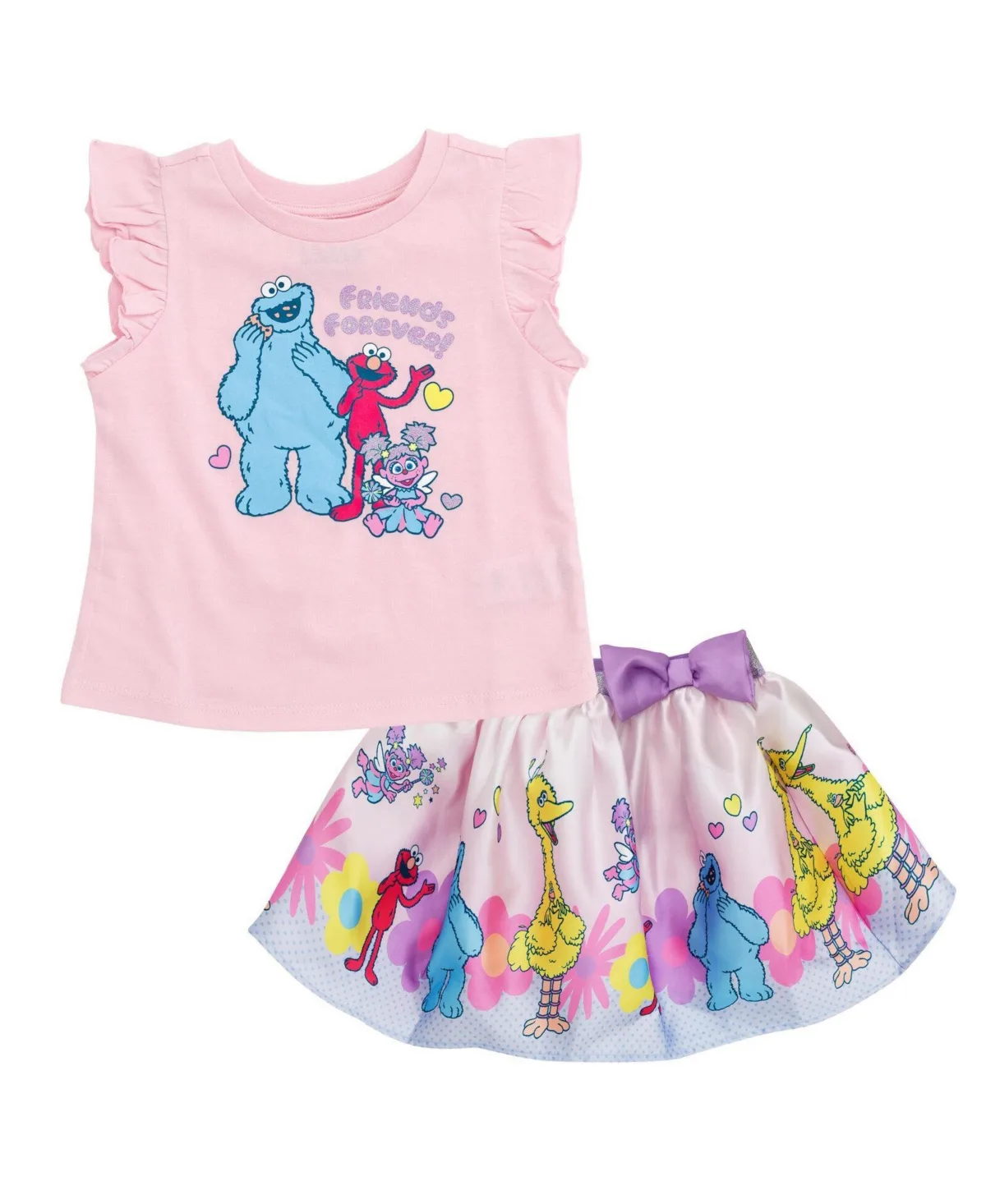 2-Piece T-Shirt and Satin Skirt Set by Sesame Street