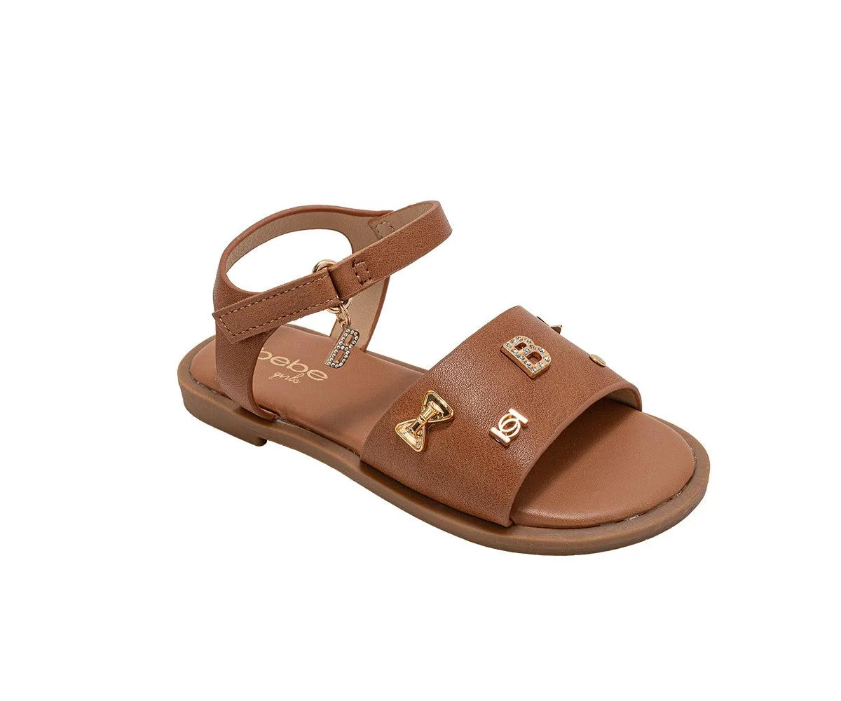 Fashion Sandals - Dressy Shoes with Decorative Metal Charms by Bebe