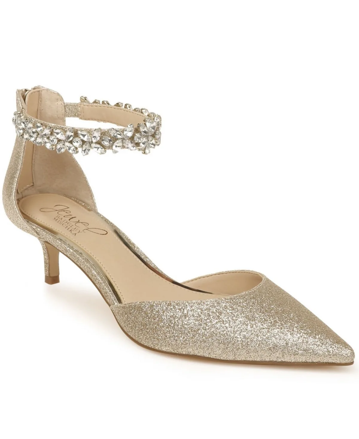 Robles Kitten Heel Evening Pumps by Jewel Badgley Mischka