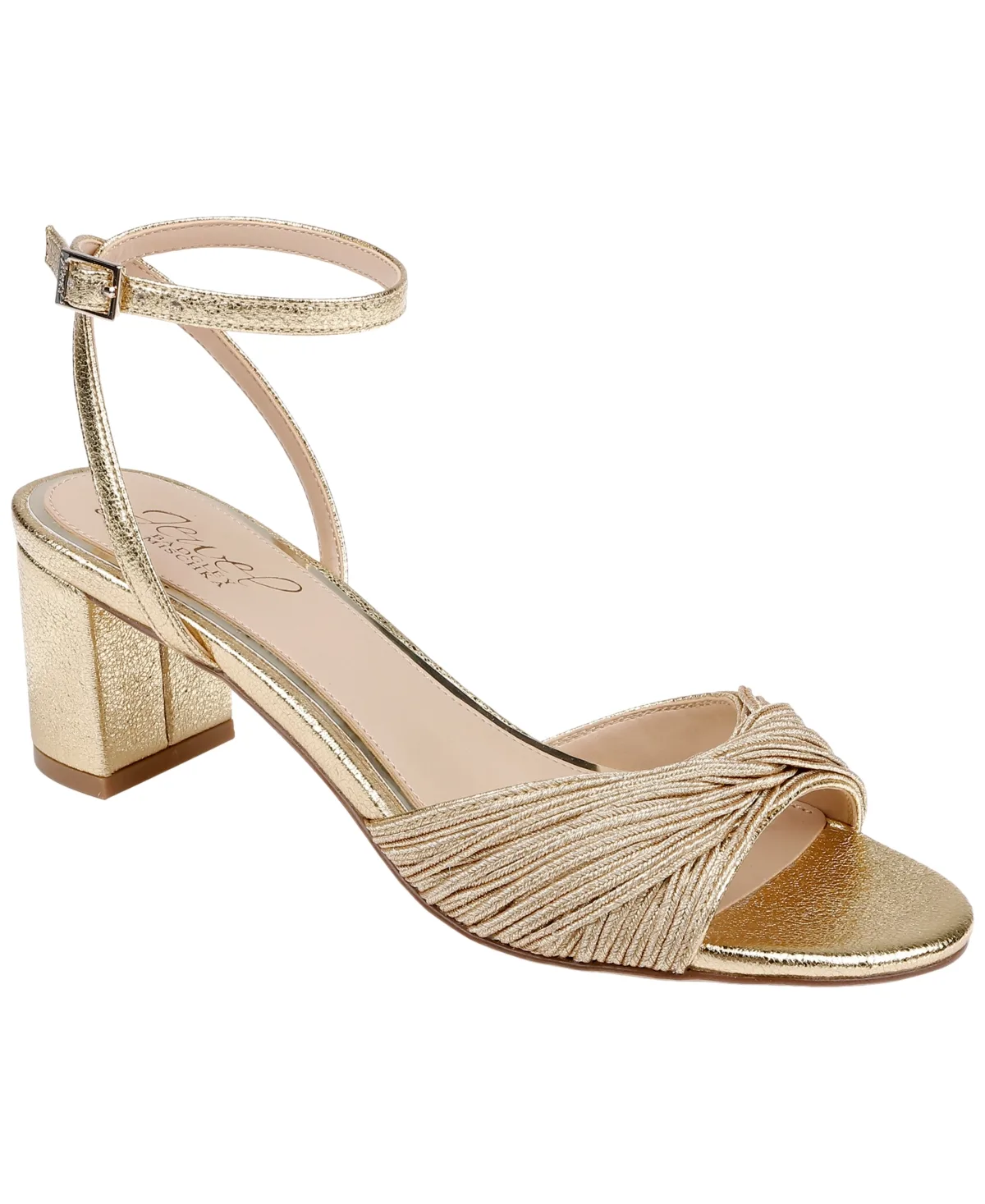 Pretty Block Heel Dress Sandals by Jewel Badgley Mischka