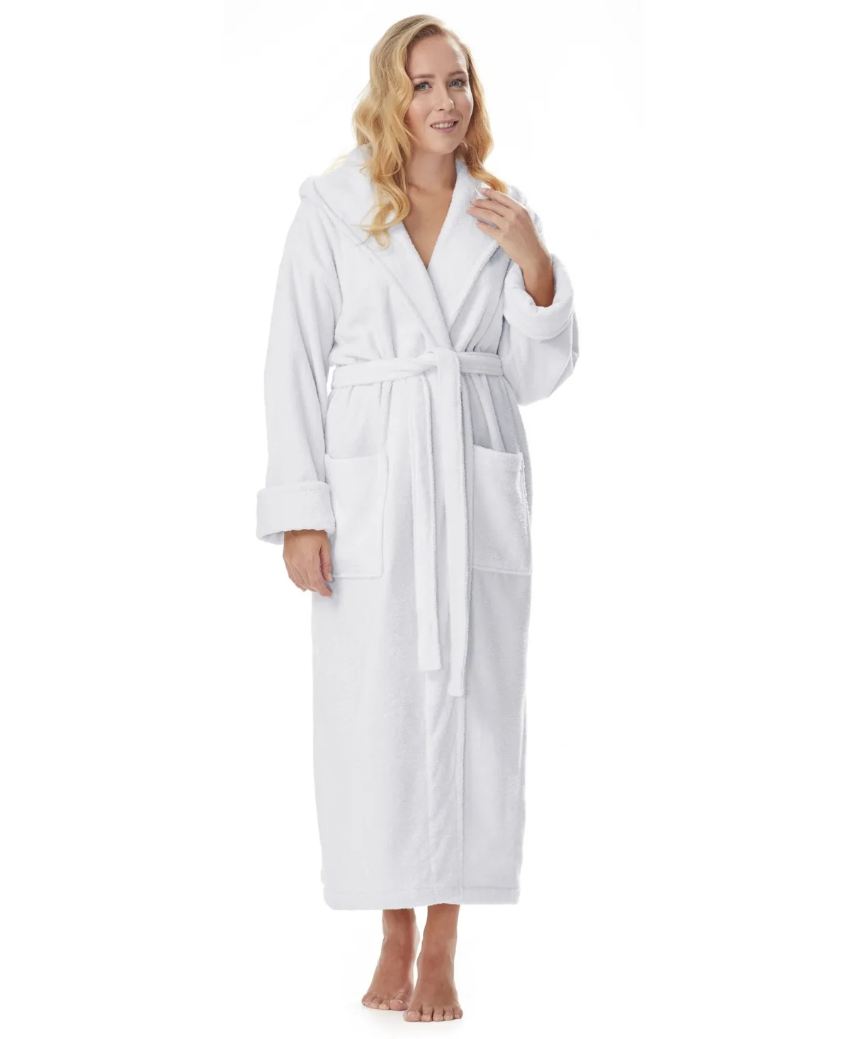 Hooded Full Length Gots Certified Organic Turkish Cotton Bathrobe