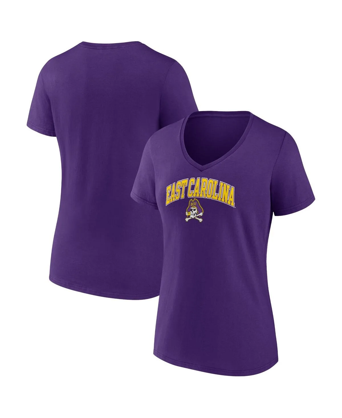 Ecu Pirates Evergreen Campus V-Neck T-Shirt by Fanatics