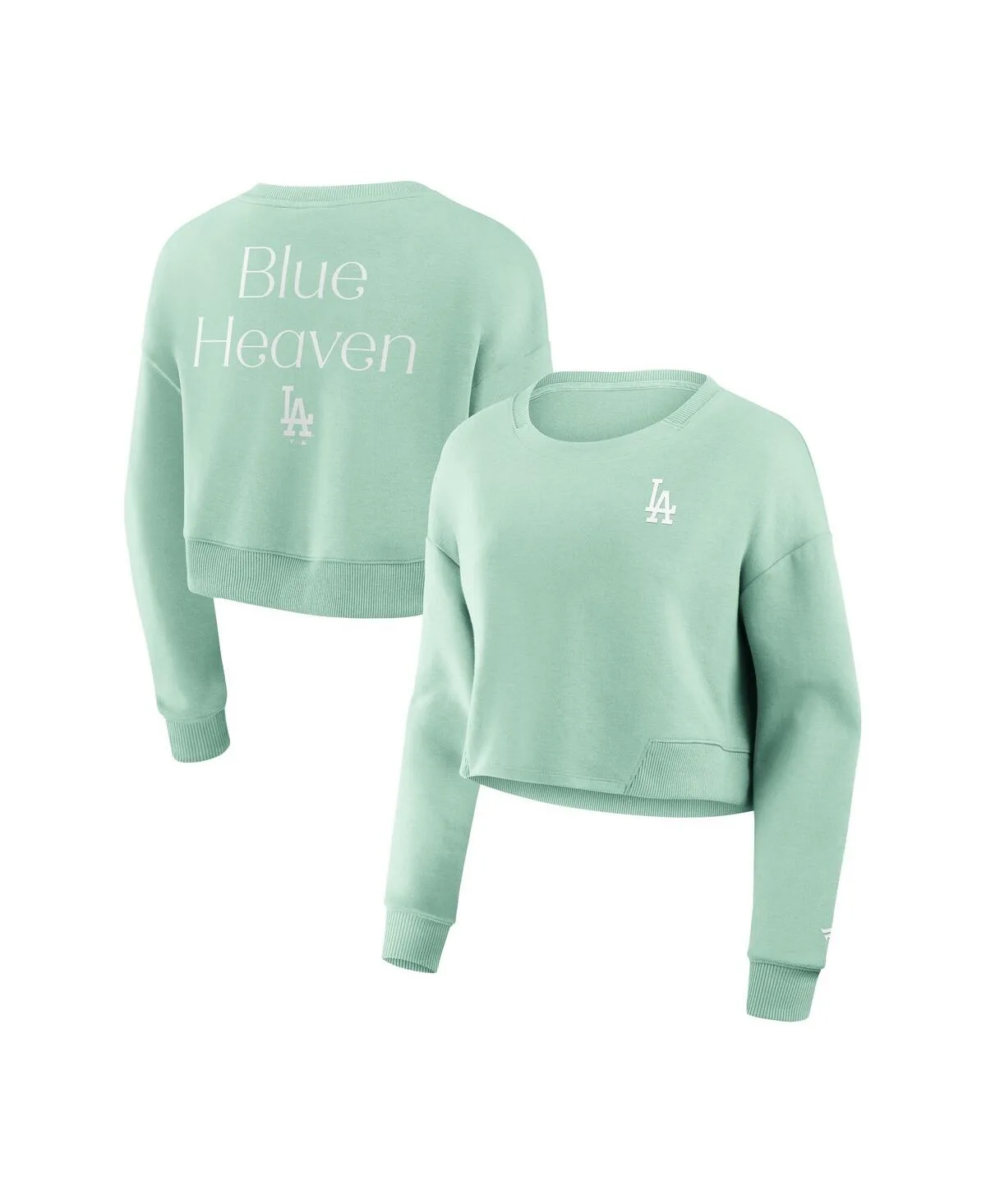 Los Angeles Dodgers Studio Cropped Pullover Sweatshirt by Fanatics