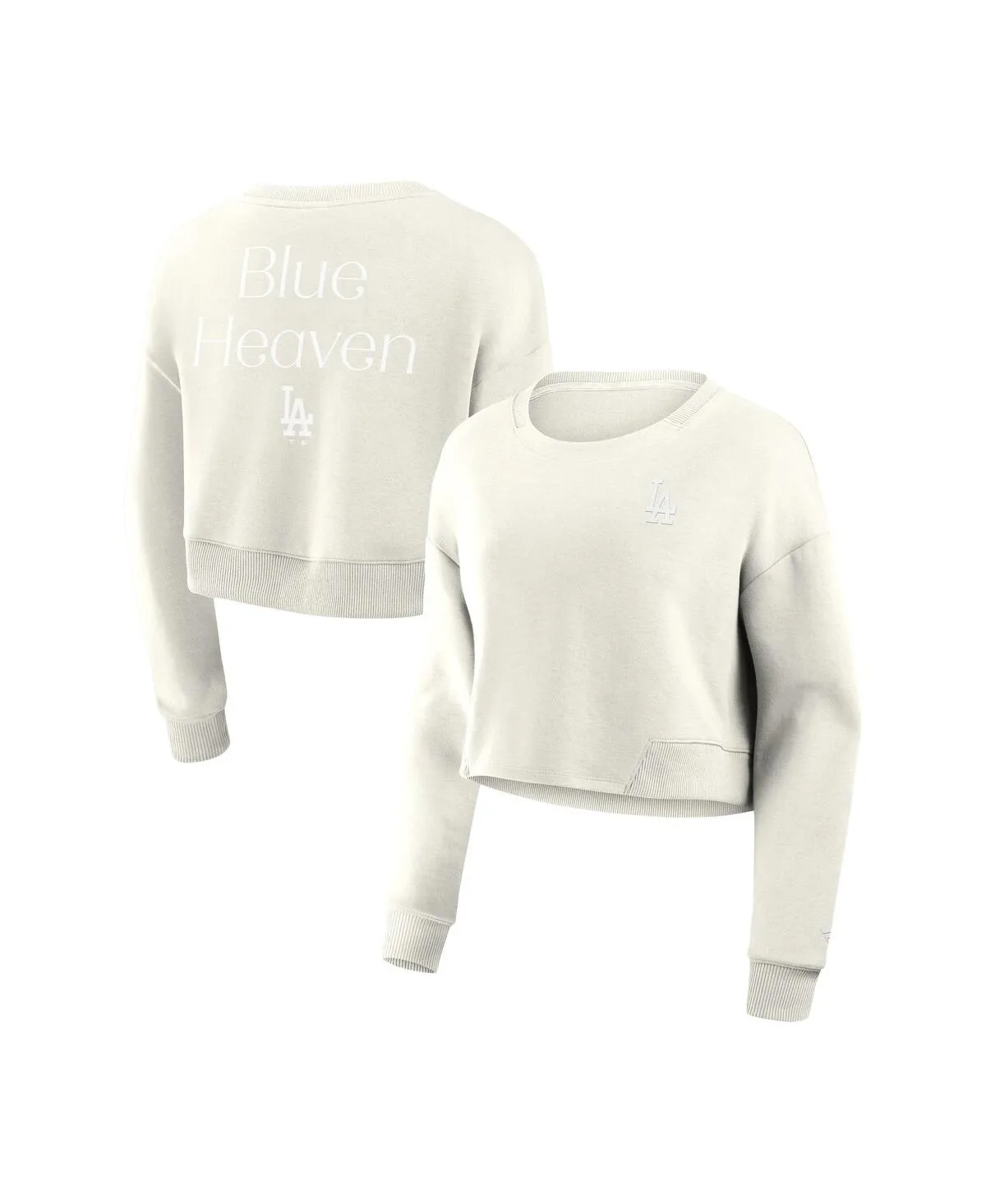 Los Angeles Dodgers Relax Studio Cropped Pullover Sweatshirt by Fanatics