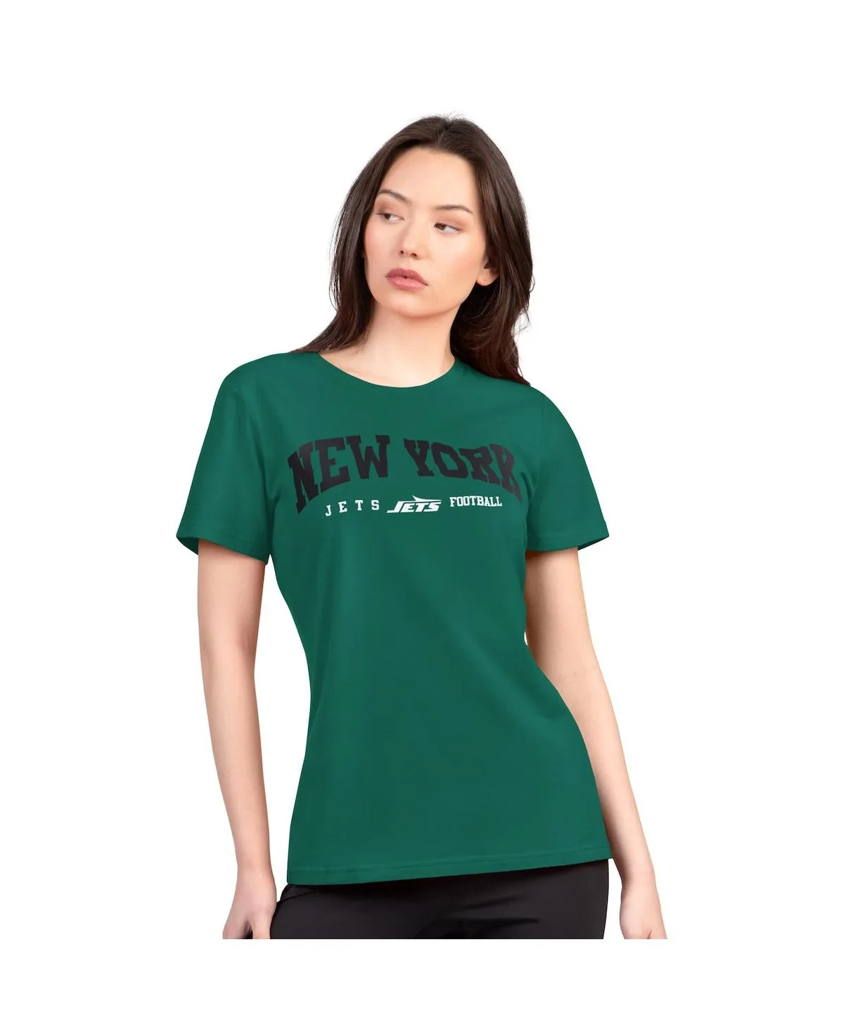 New York Jets Super-Slim Lightweight Winning Crew T-Shirt by G-iii 4her By Carl Banks