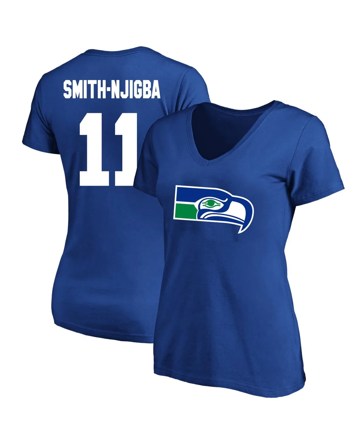 Jaxon Smith-Njigba Seattle Seahawks Name Number V-Neck T-Shirt by Fanatics