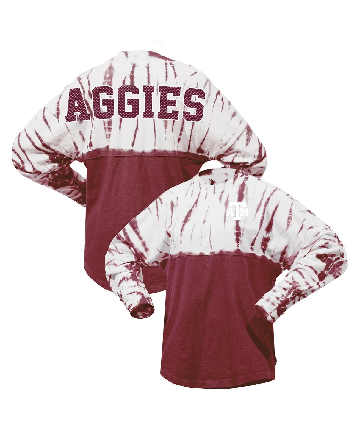 Texas A&M Aggies Tie-Dye Long Sleeve Jersey T-Shirt by Spirit Jersey