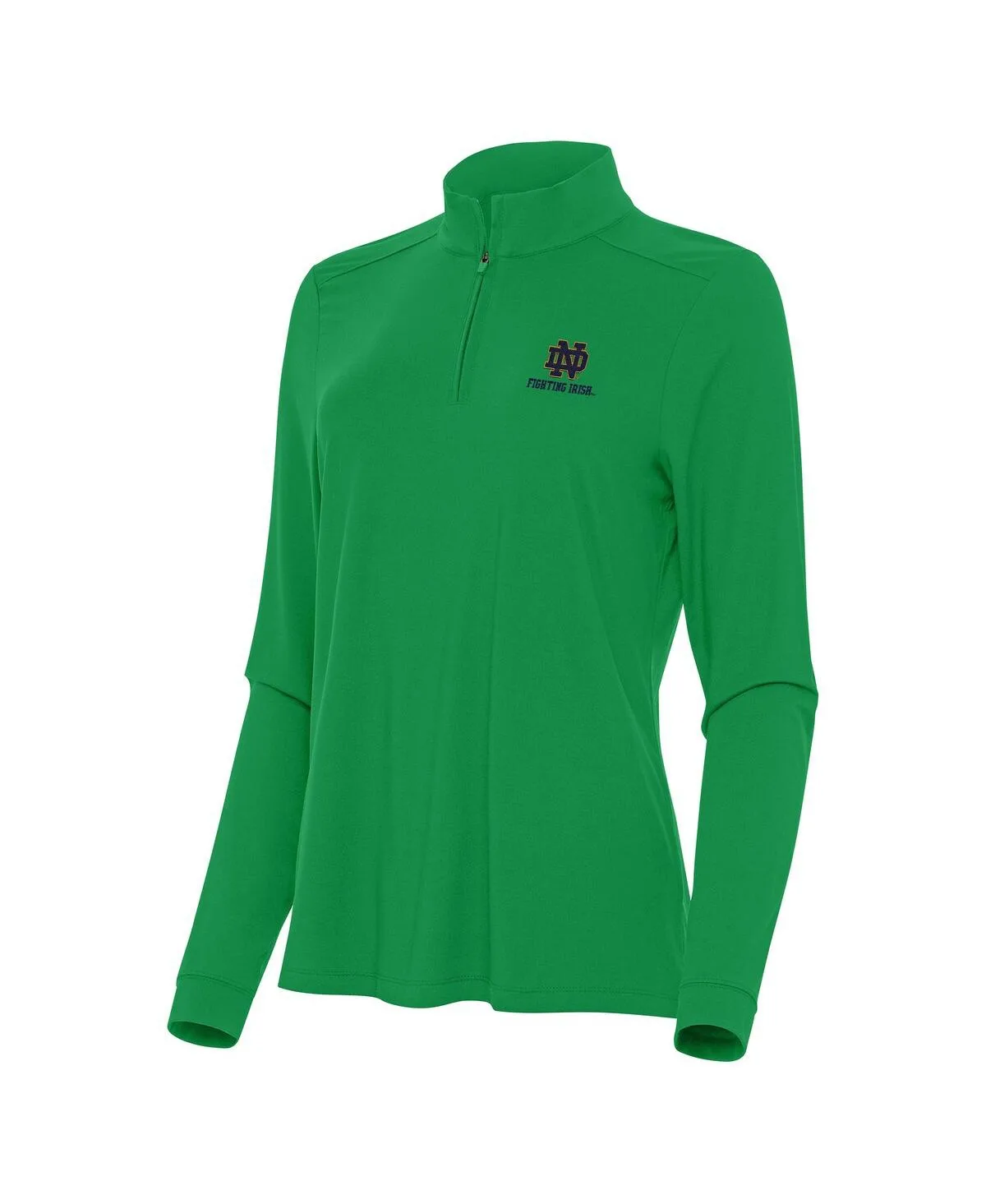 Notre Dame Fighting Irish Logo Wordmark Intent Quarter-Zip Sweatshirt by Antigua