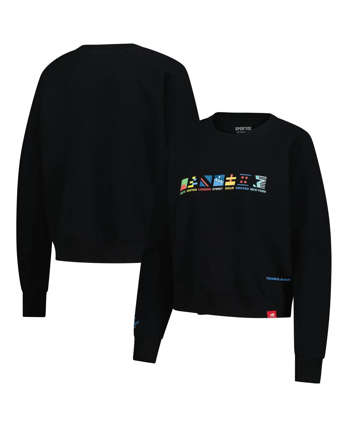 Abbott World Marathon Majors Ashlyn French Terry Raglan Crewneck Sweatshirt by Sportiqe