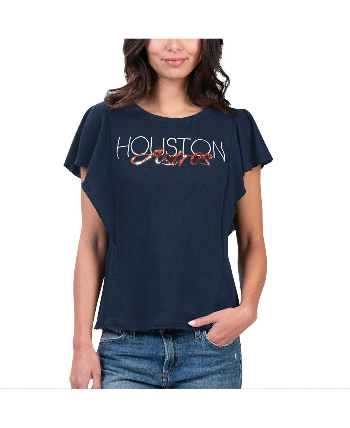 Houston Astros Crowd Wave T-Shirt by G-iii 4her By Carl Banks