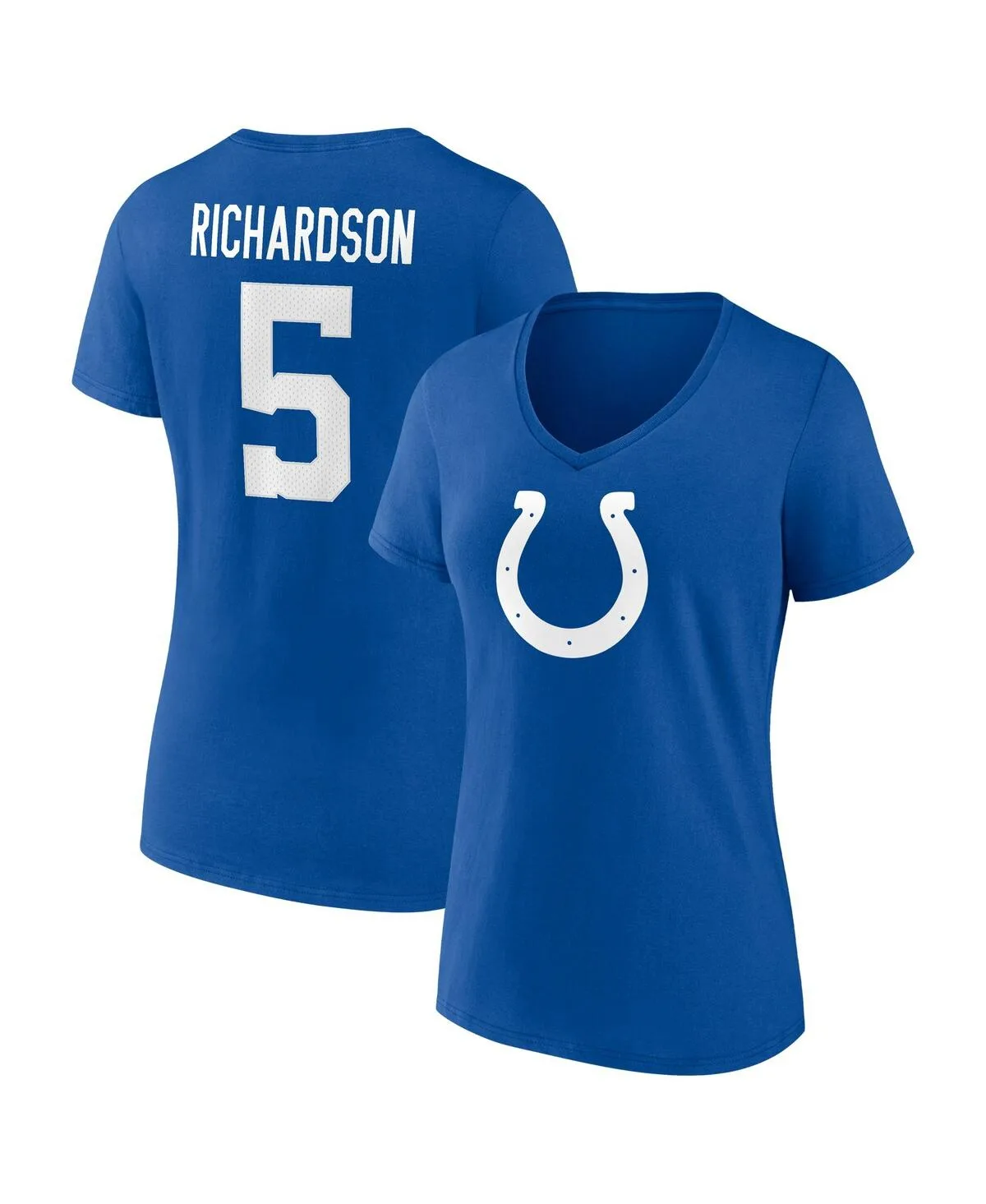 Anthony Richardson Indianapolis Colts Icon Name and Number V-Neck T-Shirt by Fanatics