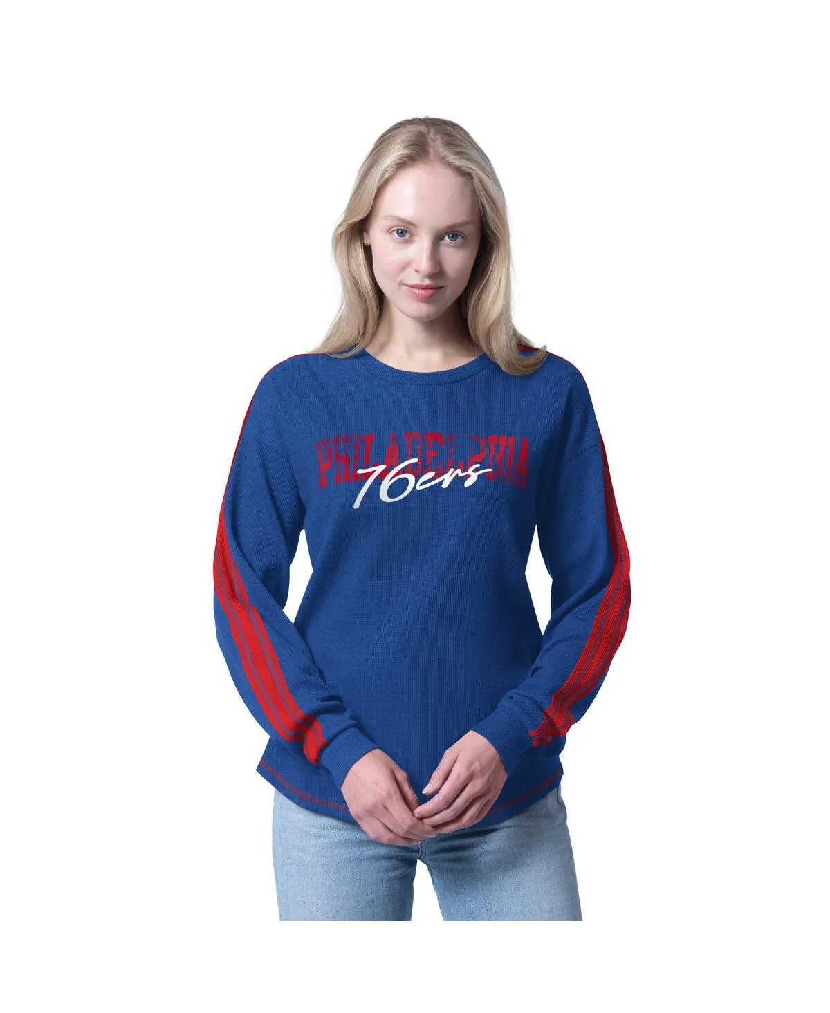Philadelphia 76ers Advantage Tri-Blend Long Sleeve T-Shirt by G-iii 4her By Carl Banks